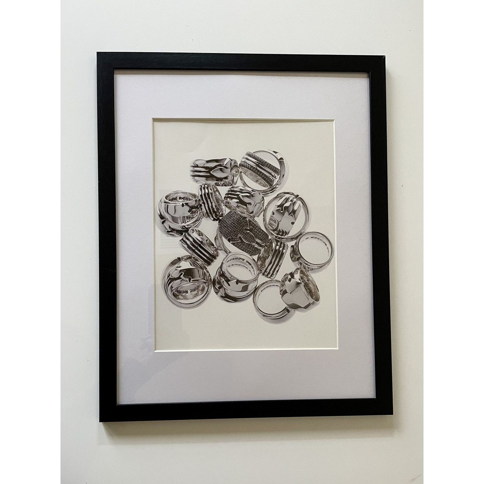 Chrome Hearts × Vintage Chrome Hearts silver rings 11x14 Framed Magazine poster Size ONE SIZE - 1 Thumbnail