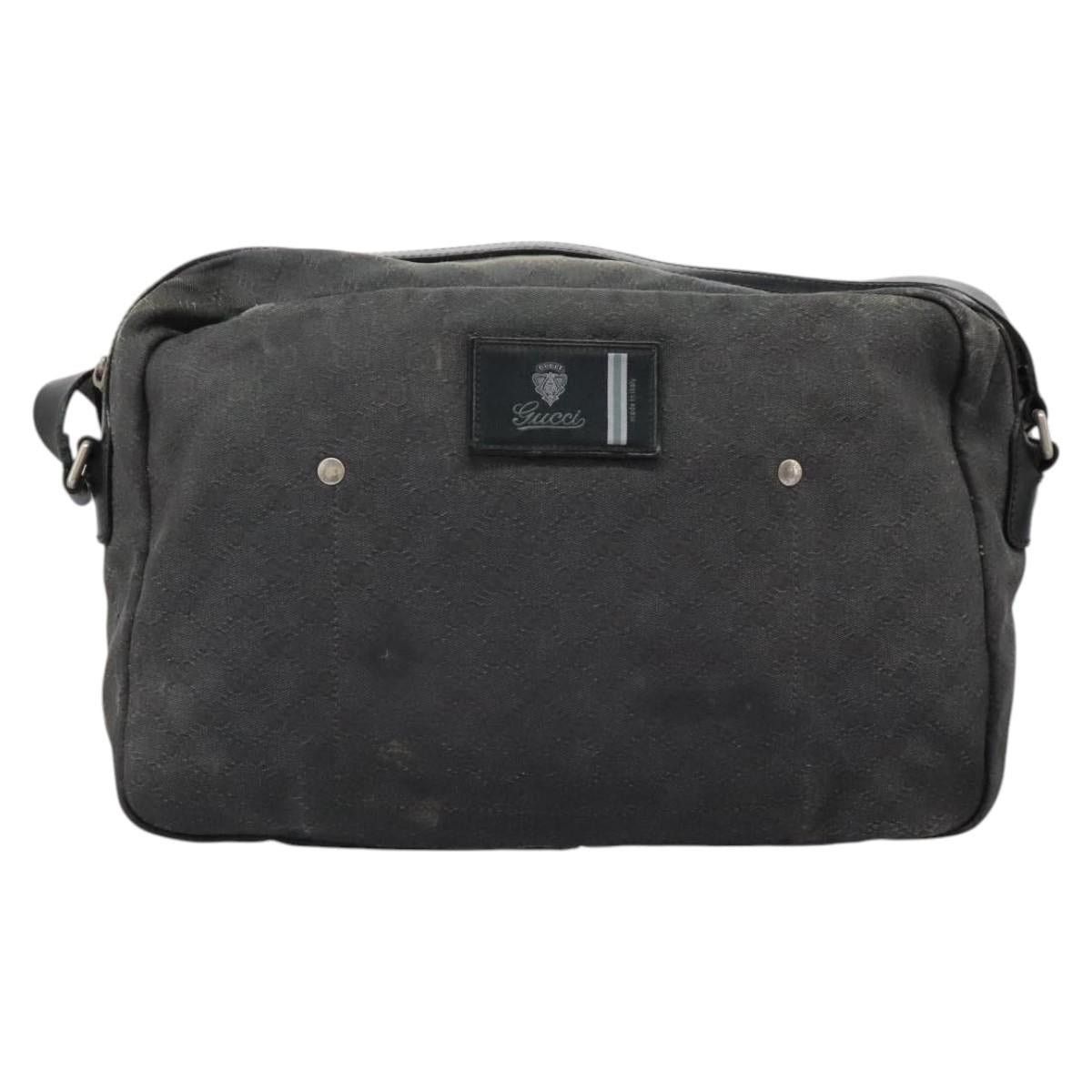 Gucci GUCCI GG Canvas Shoulder Bag Black Silver Size ONE SIZE - 13 Thumbnail