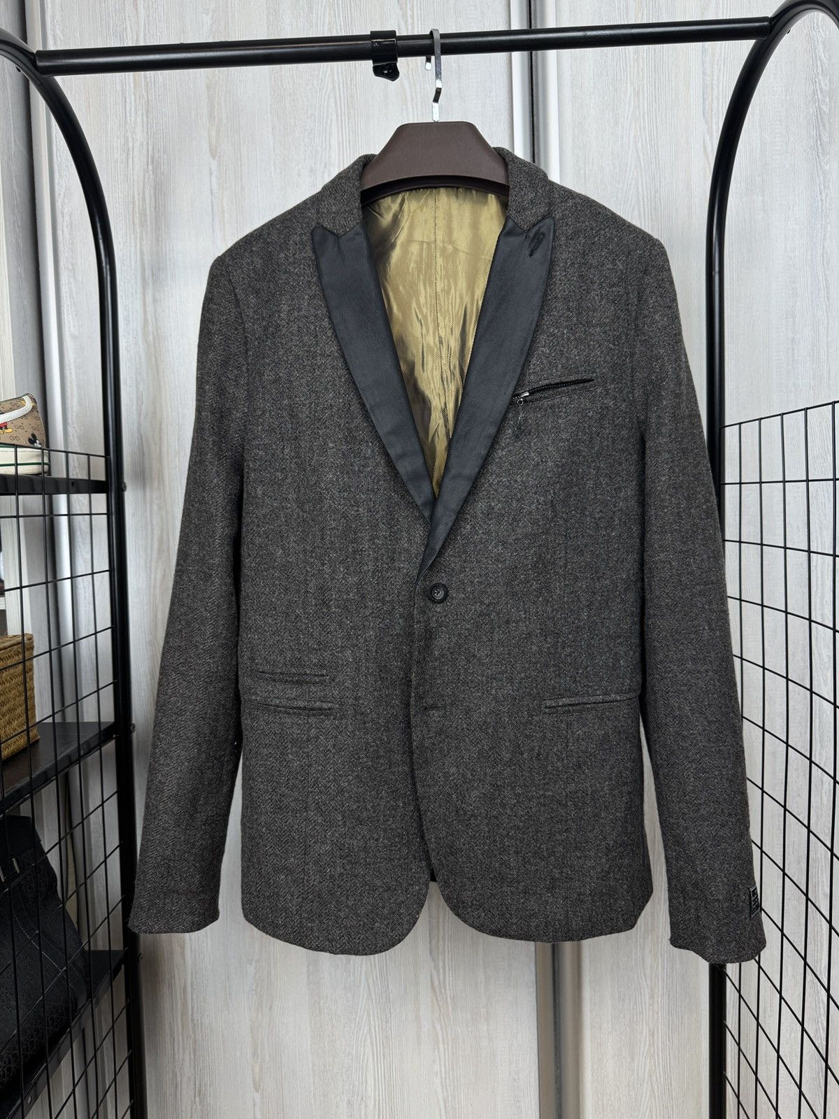 Diesel Diesel wool rayon grey tweed sport coat blazer jacket size L Size 42R - 1 Thumbnail