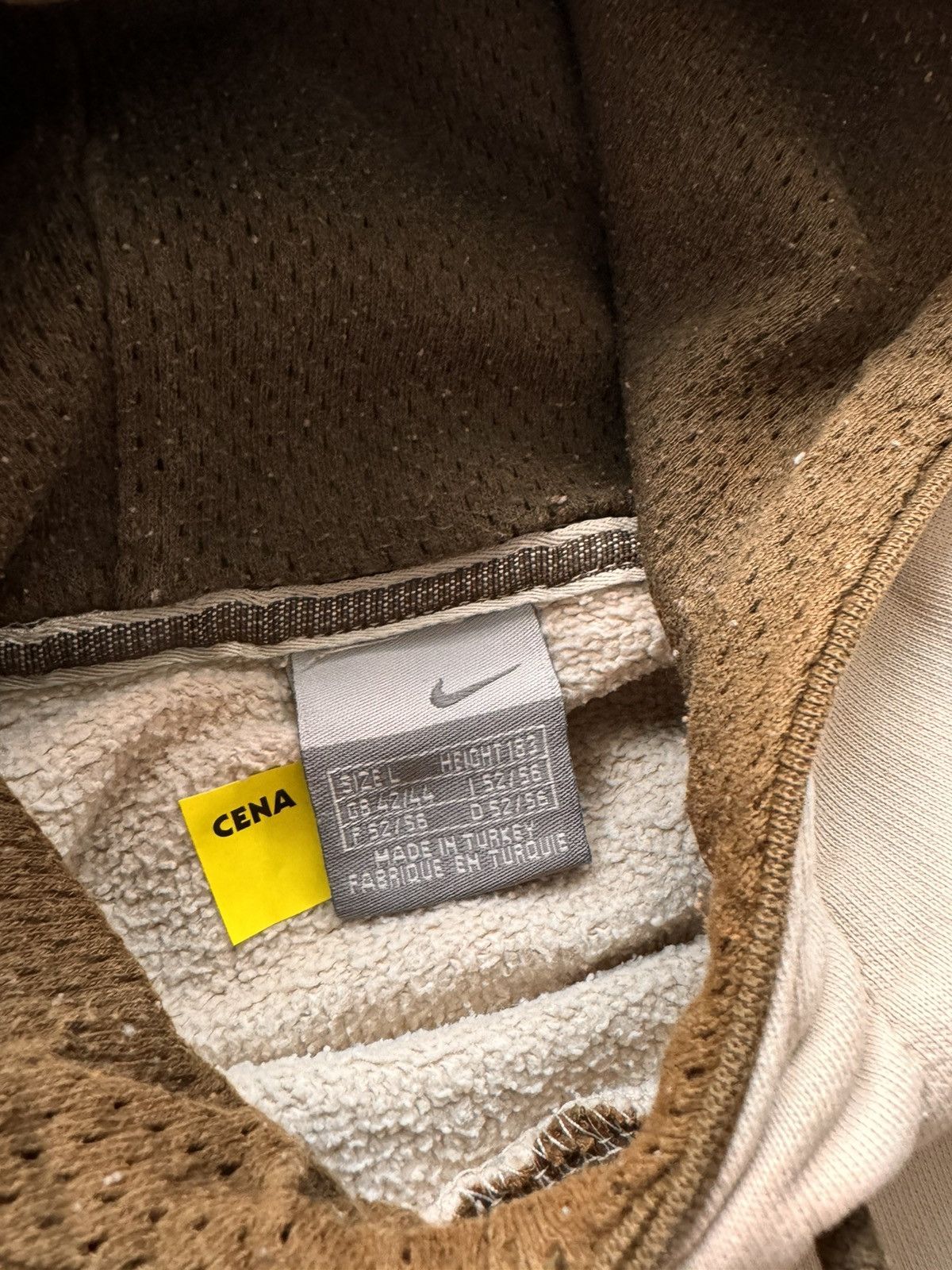 Nike × Vintage NIKE VINTAGE CENTER BROWN LOGO OVERSIZE BOXY HOODIE Size US L / EU 52-54 / 3 - 6 Thumbnail