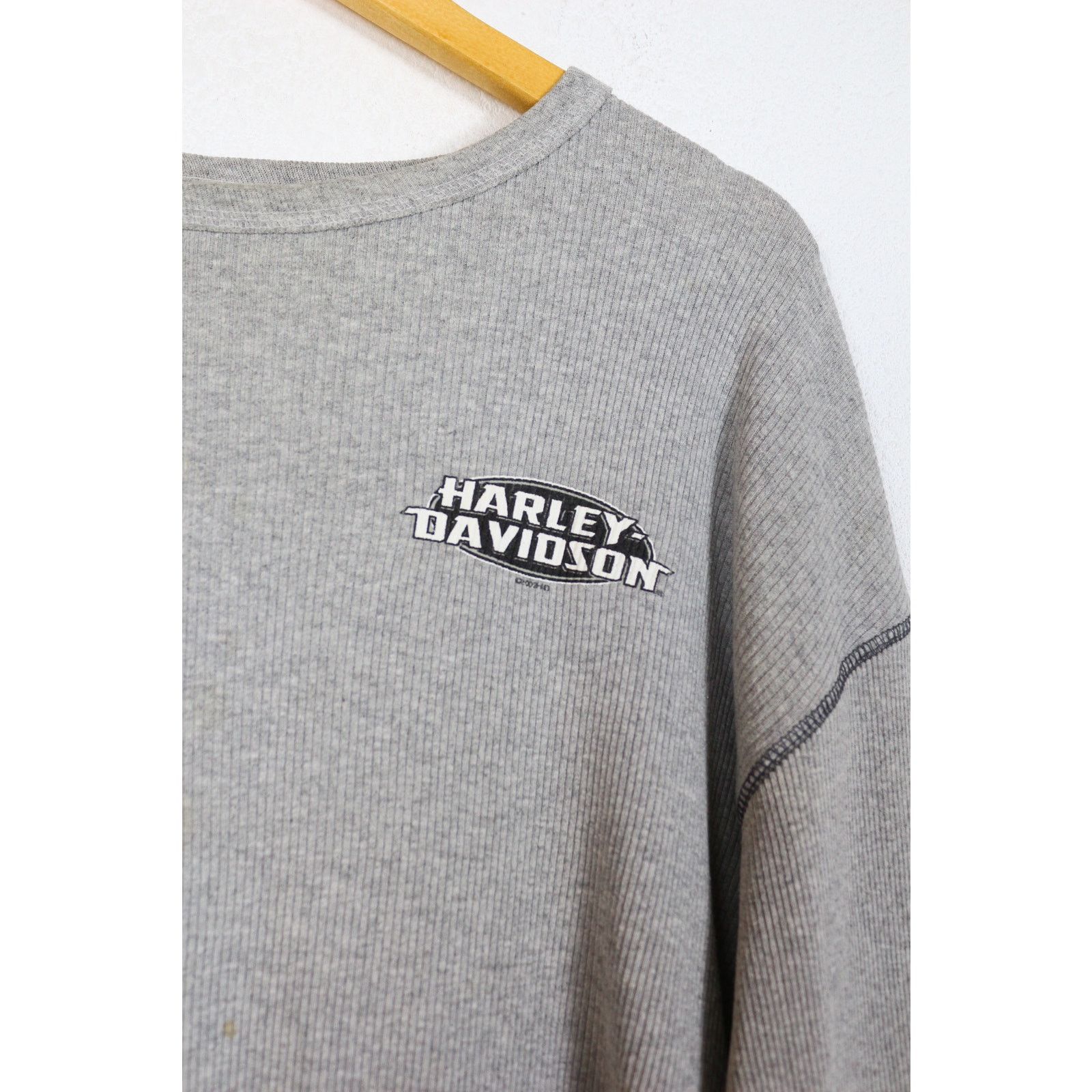 Harley Davidson Vintage Harley Davidson BAER Graphic Waffle Tee T-shirt 90s Size US M / EU 48-50 / 2 - 6 Thumbnail