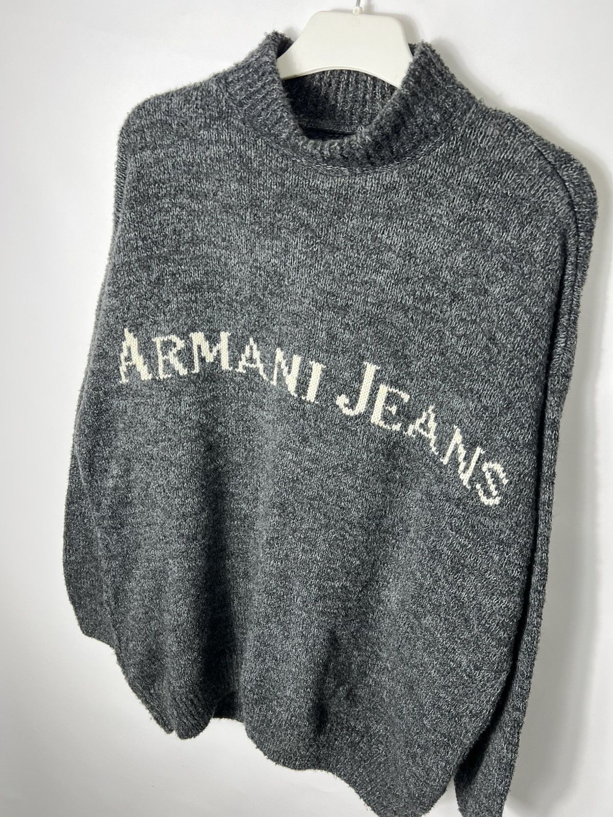 Armani Vintage Very rare Armani Jeans sweater 90s Y2K big logo Size US L / EU 52-54 / 3 - 2 Thumbnail