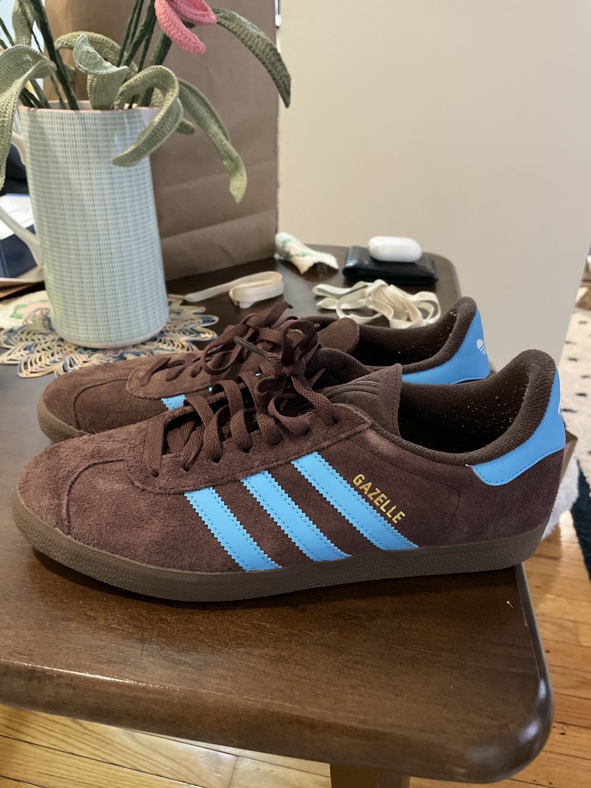 Adidas Adidas Mens Gazelle -Brown Suede/Teal - Mens Sz 10 Size US 10 / EU 43 - 2 Thumbnail