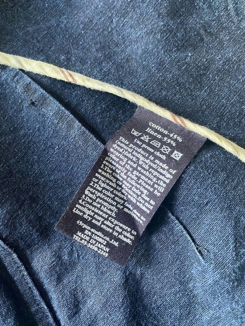 45rpm Vintage R by 45rpm Japan Indigo Dye Cotton Linen Jacket Size XS / US 0-2 / IT 36-38 - 8 Thumbnail