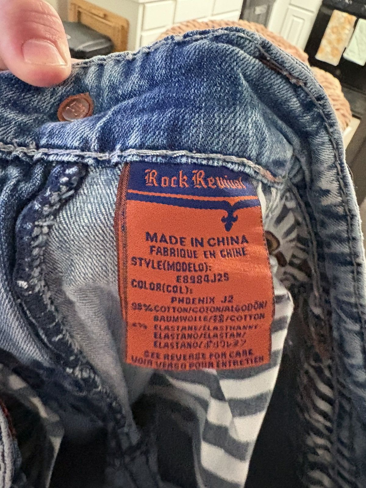 Rock Revival 90’s Rock Revival Vintage Distressed Faded Jeans Opium Size US 34 / EU 50 - 13 Thumbnail