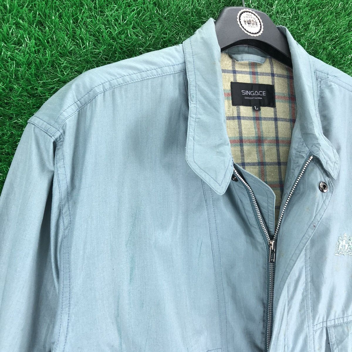 Japanese Brand Vintage 80's Casual Work Zipper Jacket by Singace Size US M / EU 48-50 / 2 - 2 Thumbnail