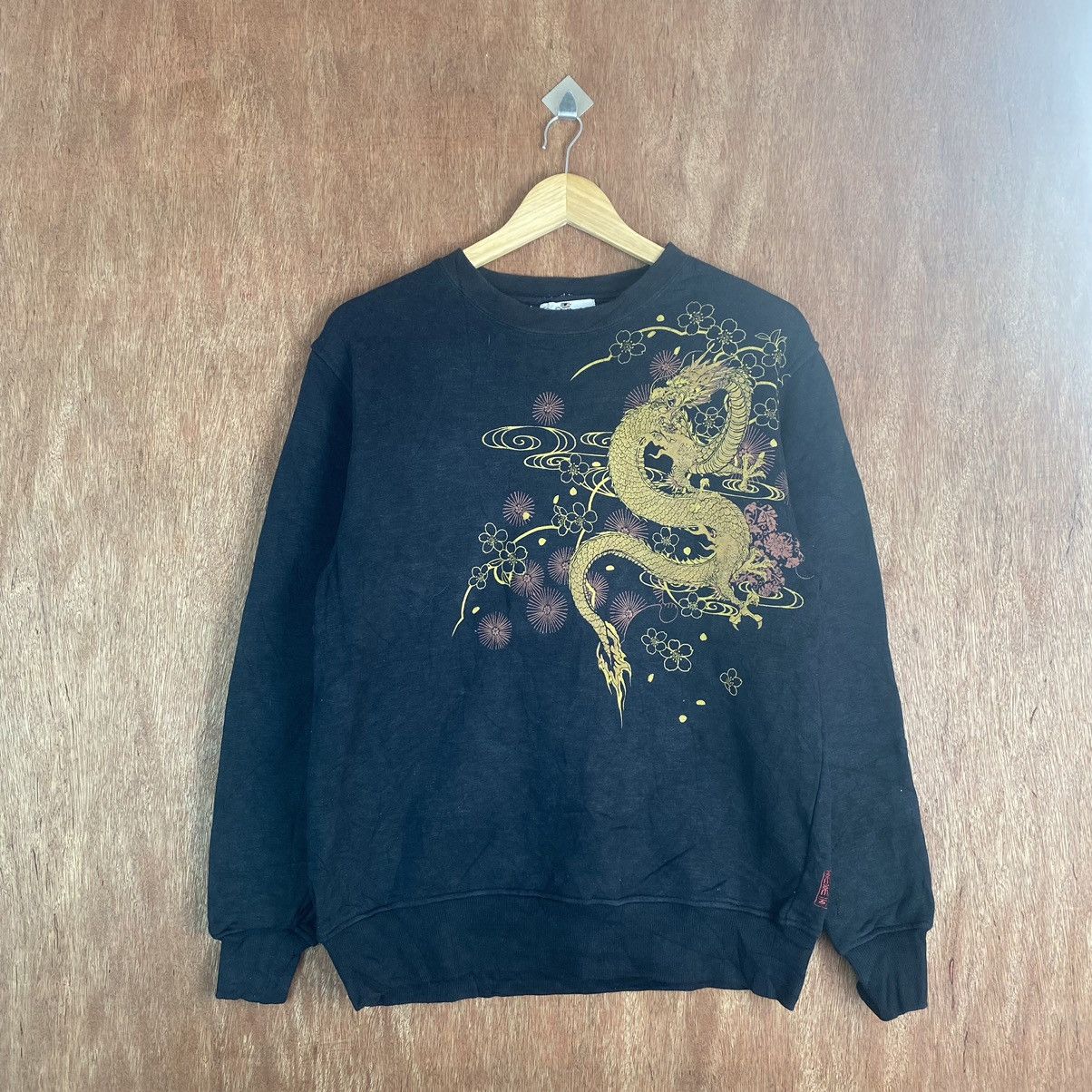 Japanese Brand Karakuri DRAGON LOGO VINTAGE SWEATSHIRT #K01584 Size US M / EU 48-50 / 2 - 1 Thumbnail