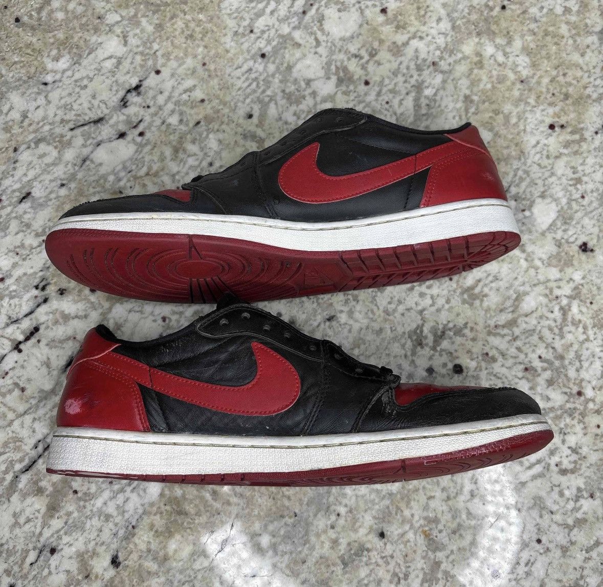 Jordan Brand Size 11.5-Jordan 1 Low OG Bred (2015) Very Worn No Box Size US 11.5 / EU 44-45 - 2 Thumbnail