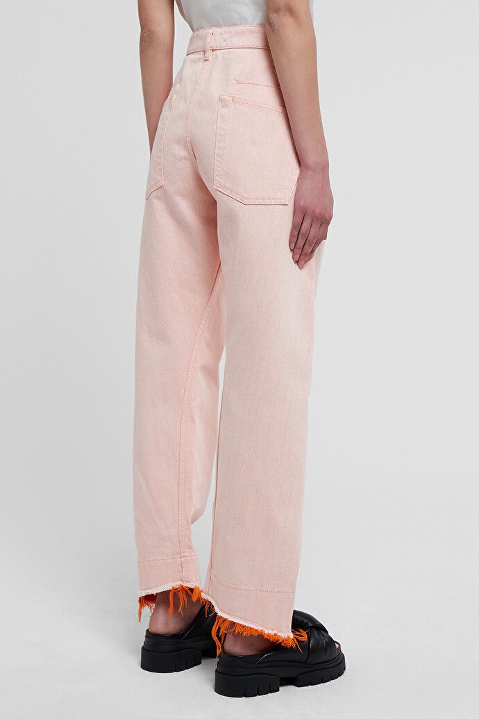 Jil Sander o1y1025 Denim Pant in Salmon Pink Size 26" / US 2 / IT 38 - 4 Thumbnail