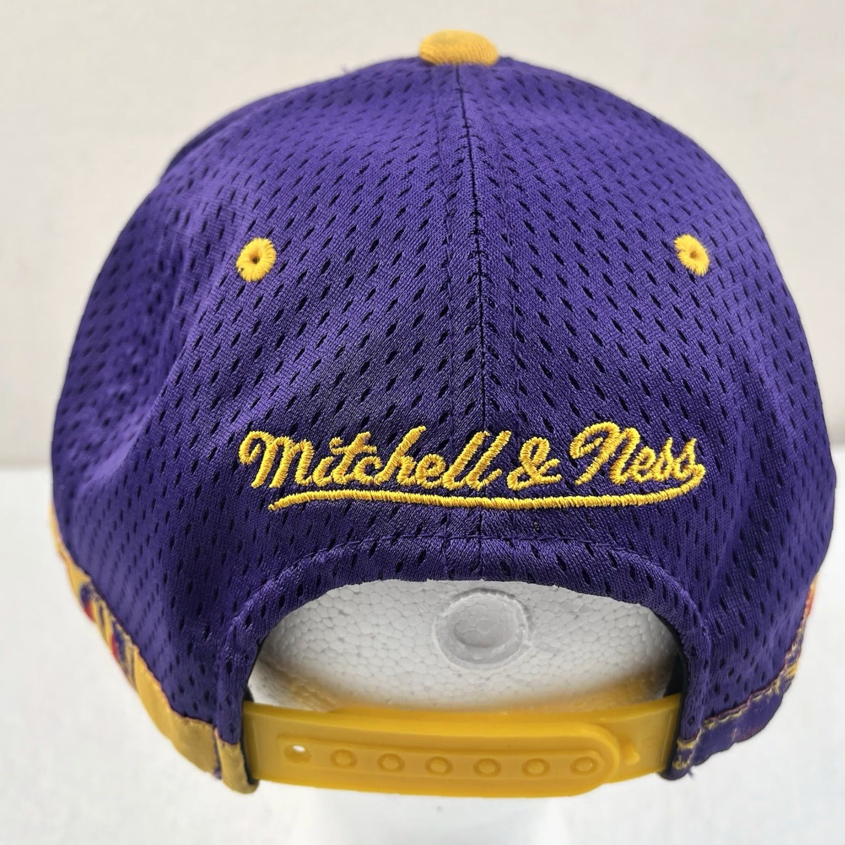 Mitchell & Ness Mitchell & Ness Lakers Baseball Cap Hat LA Skyline LA Lakers Purple One Size Adjustable Breathable Sports Hat Men Boys Womens Size ONE SIZE - 4 Thumbnail