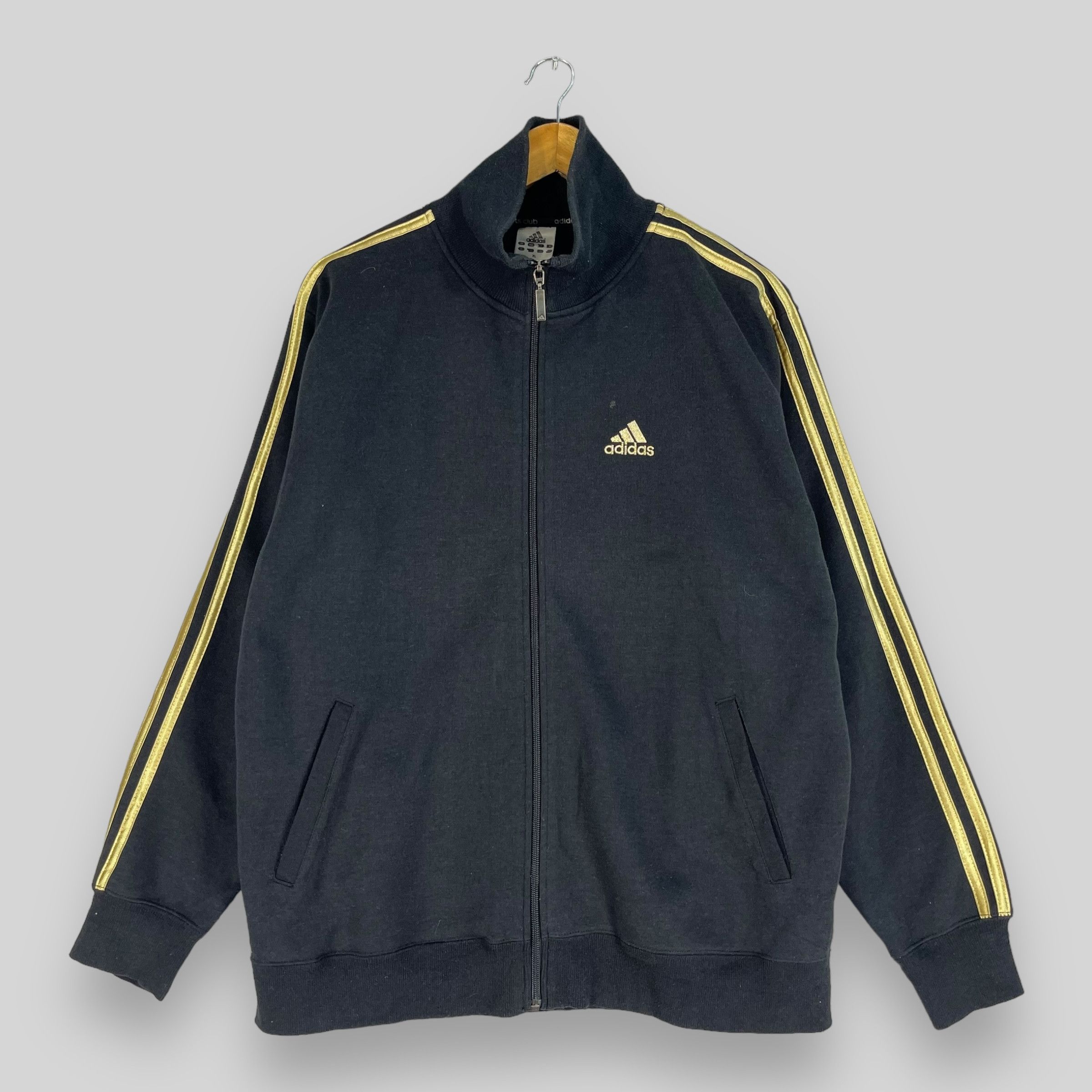 Adidas × Vintage Vintage Y2K ADIDAS Three Stripes Zipper Sweater Size US M / EU 48-50 / 2 - 1 Thumbnail