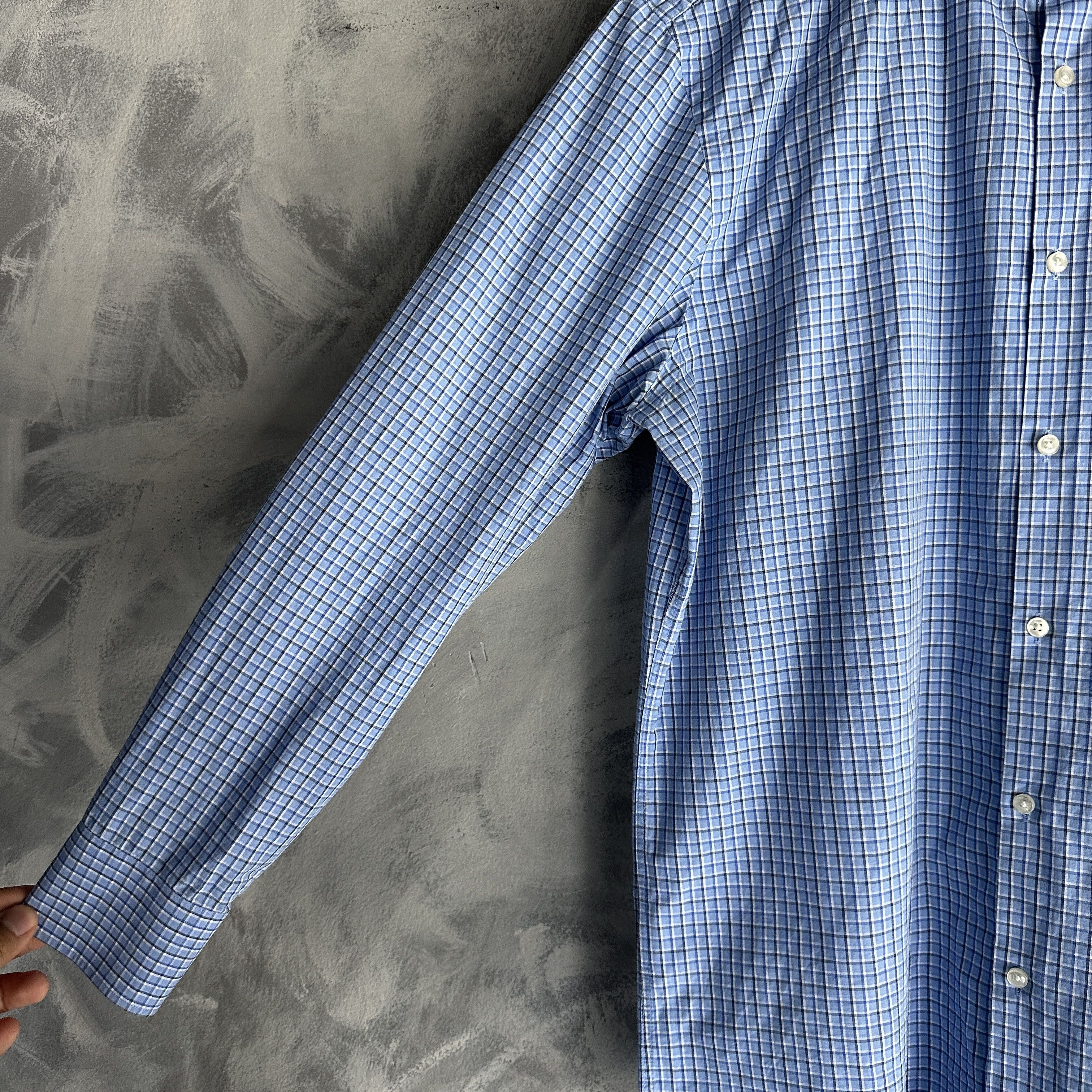Hugo Boss Hugo Boss Dress Shirt Mens 16.5 32/33 Check Sharp Fit Size US M / EU 48-50 / 2 - 3 Thumbnail