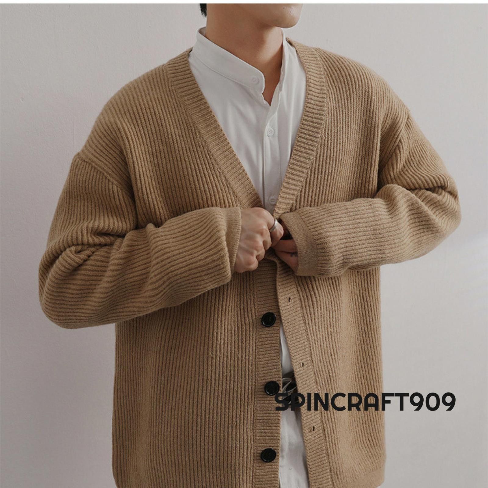 Vintage Brown Button Cardigan Sweater Size US L / EU 52-54 / 3 - 3 Thumbnail