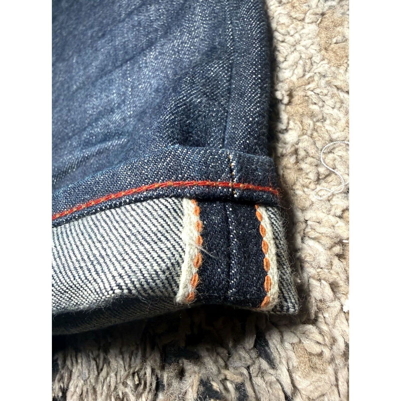 Gustin GUSTIN Jeans 32x34.5 Dark Blue #75 Japanese Selvedge Denim Slim 116699 Mens Regular Blue Size US 32 / EU 48 - 4 Thumbnail