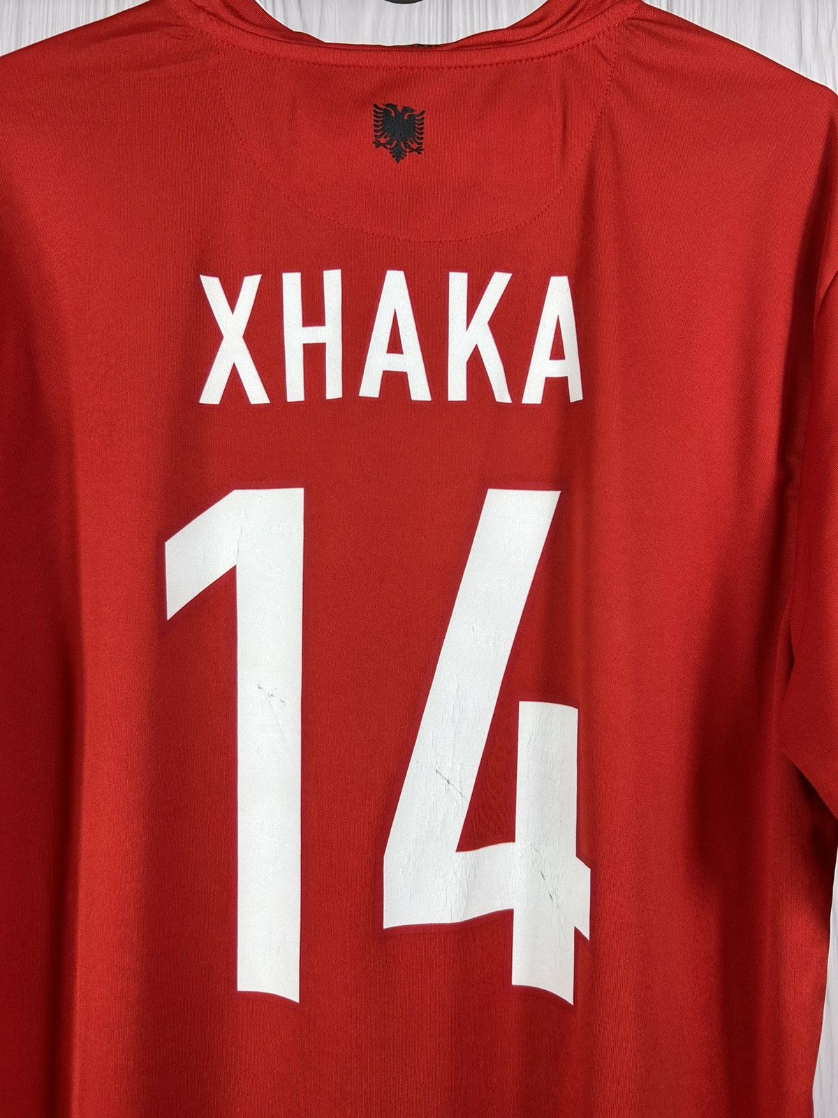Macron Albania Home Jersey 2016/17 #14 Taulant Xhaka Size L Size US L / EU 52-54 / 3 - 7 Thumbnail