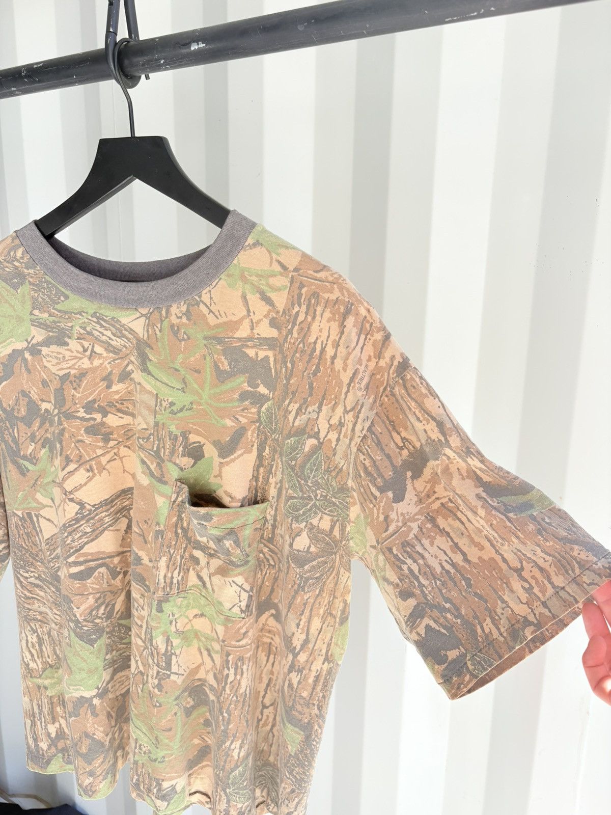 Vintage Thrashed Camo Sun Faded Distressed Shirt ERD GRUNGE Boxy Fit Size US XXL / EU 58 / 5 - 3 Thumbnail