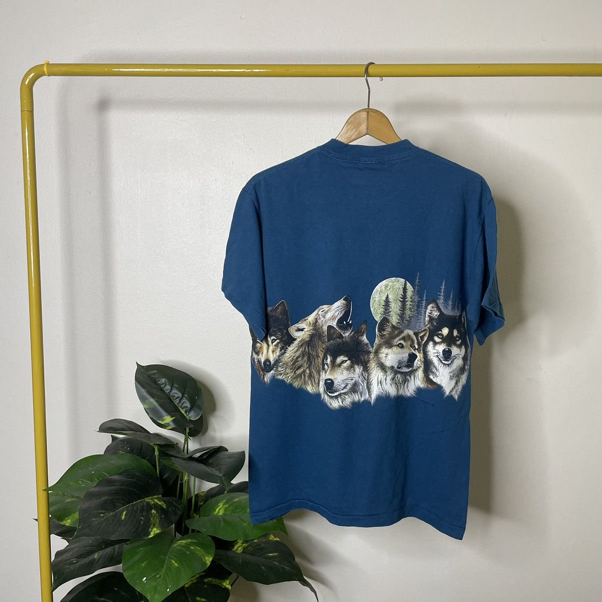 Habitat × Vintage Vintage 1992 Habitat Wolf Double Sided Graphic T Shirt Size US M / EU 48-50 / 2 - 5 Thumbnail