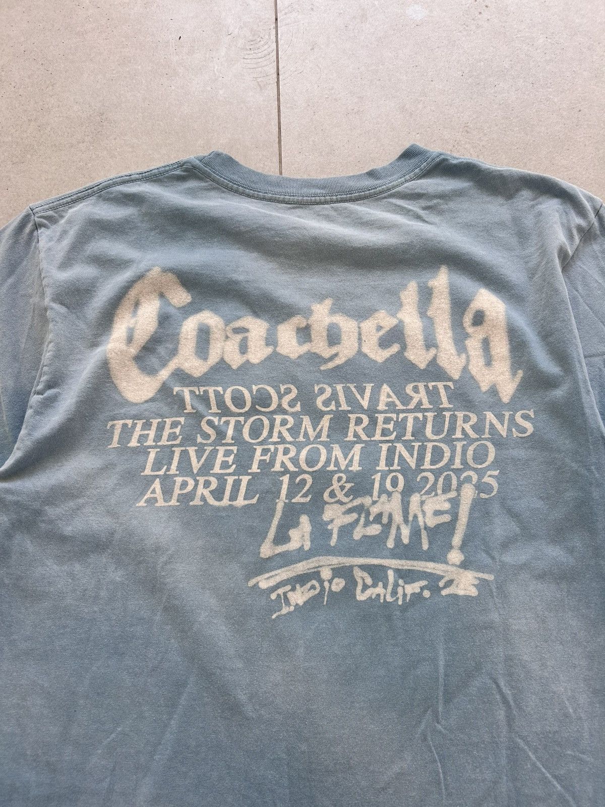 Travis Scott Travis Scott Coachella 2025 Ttape Light Blue Shirt Size US L / EU 52-54 / 3 - 4 Thumbnail