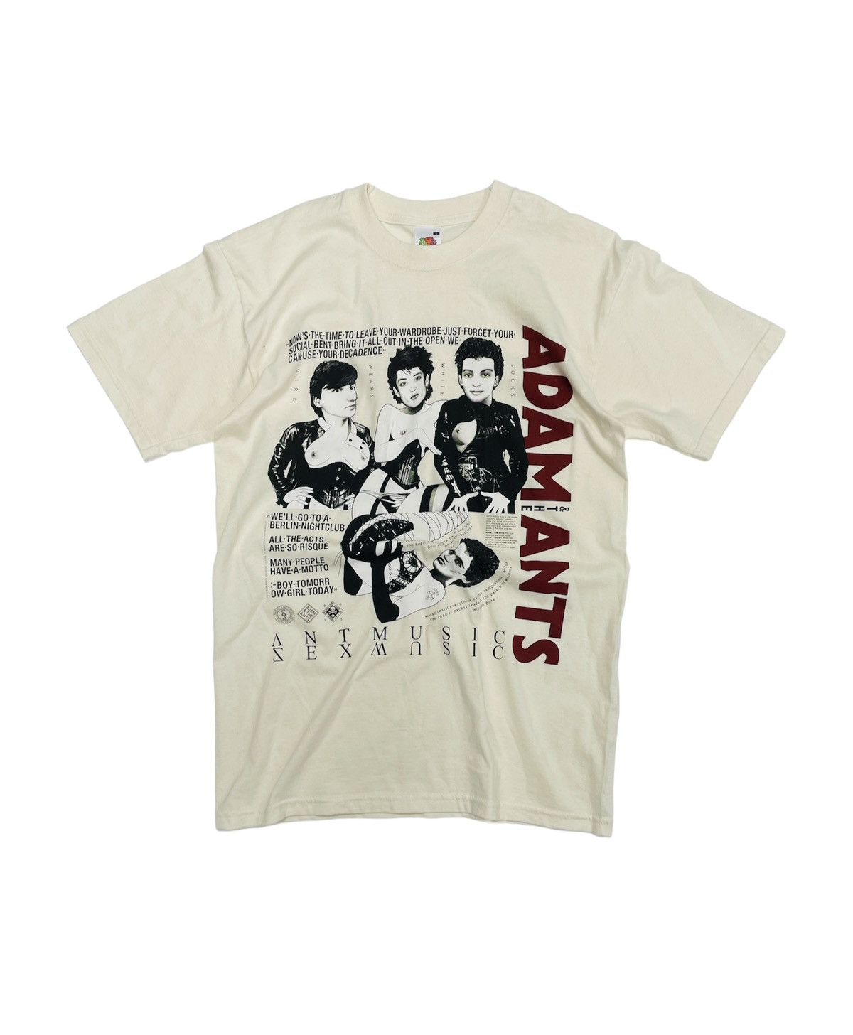 image of Rock T Shirt x Vintage Adam & The Ants Vintage T-Shirt in Beige, Men's (Size Small)