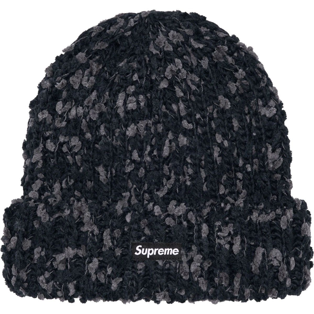 image of Supreme Chenille Beanie in Black, Men's