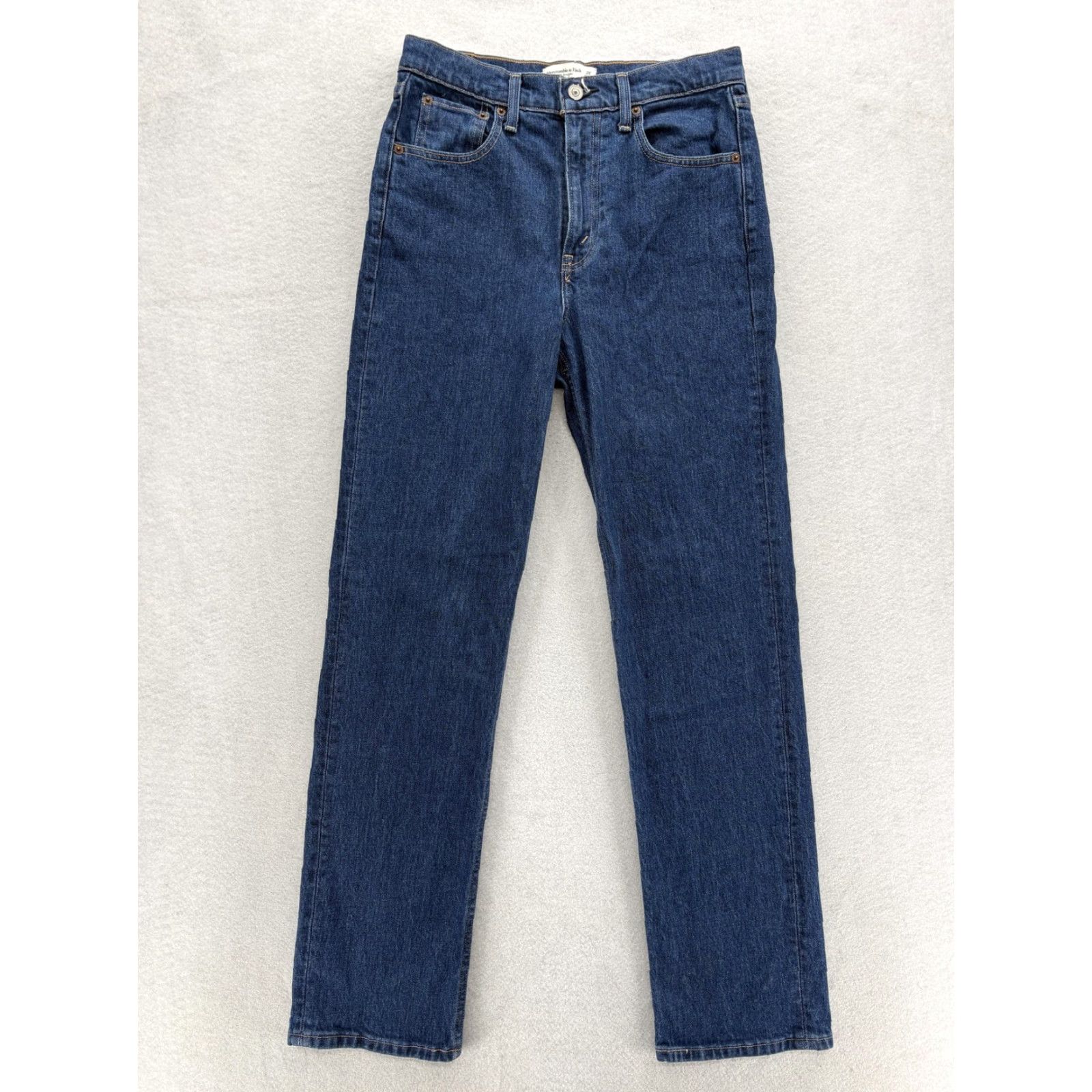 Abercrombie & Fitch Abercrombie & Fitch Jeans Womens 28 Blue Straight High Rise 90s Denim Stretch Pocket Zipper Button 5-Pocket Size 28" / US 6 / IT 42 - 2 Thumbnail