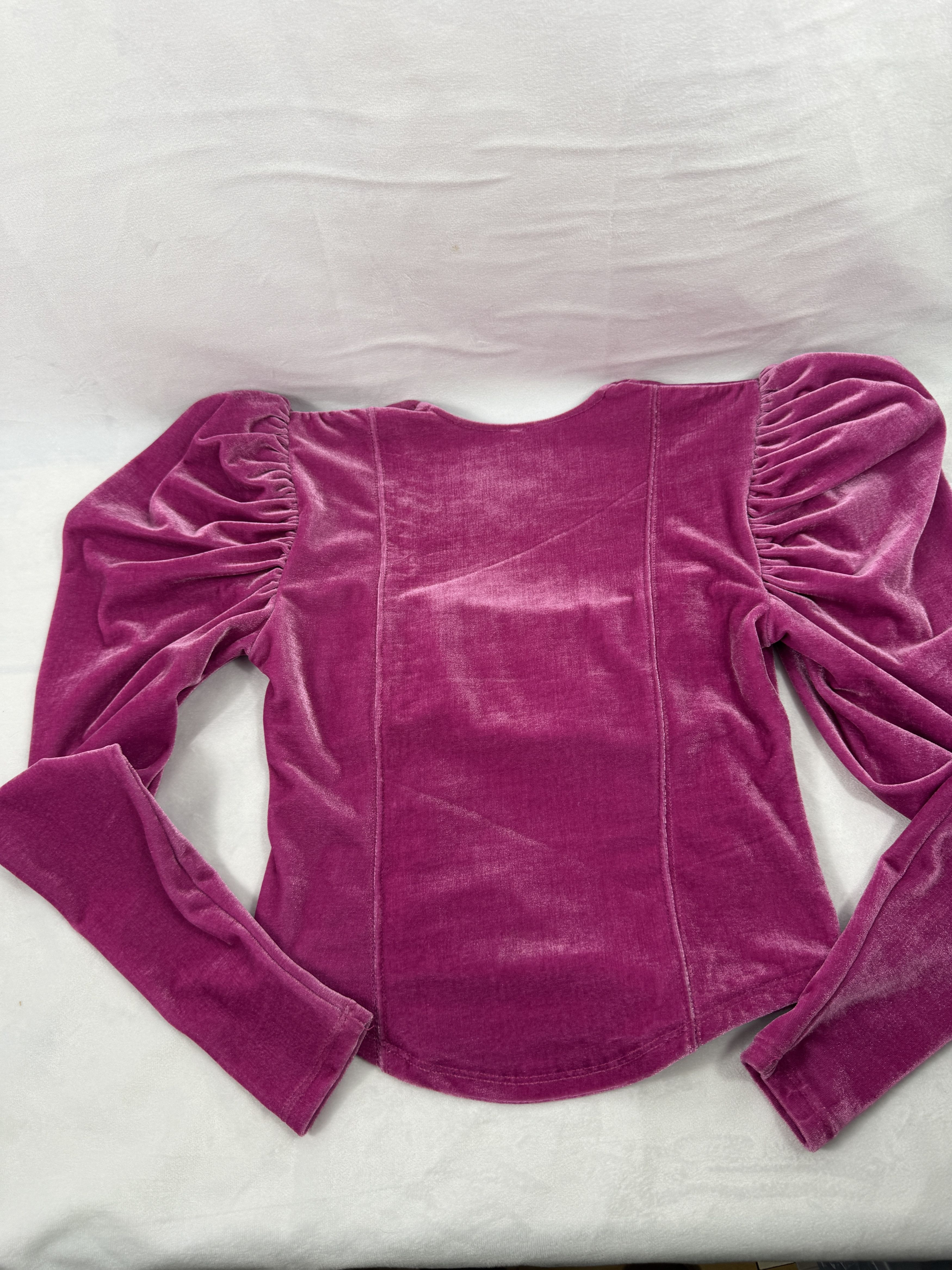 Free People Free People Brigette Velvet Top Size XS / US 0-2 / IT 36-38 - 4 Thumbnail
