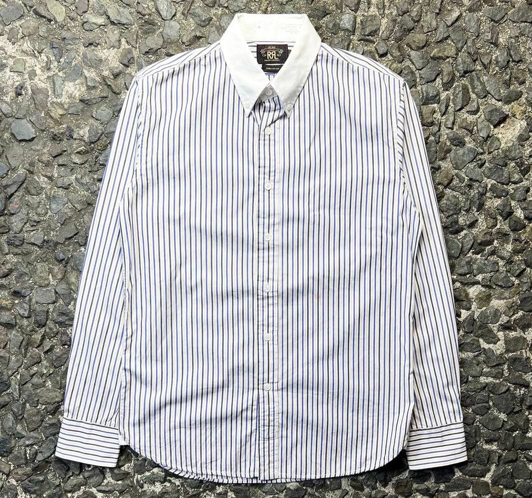 RRL Ralph Lauren RRL - RL Sanforized Stripe Shirt Size US M / EU 48-50 / 2 - 1 Thumbnail