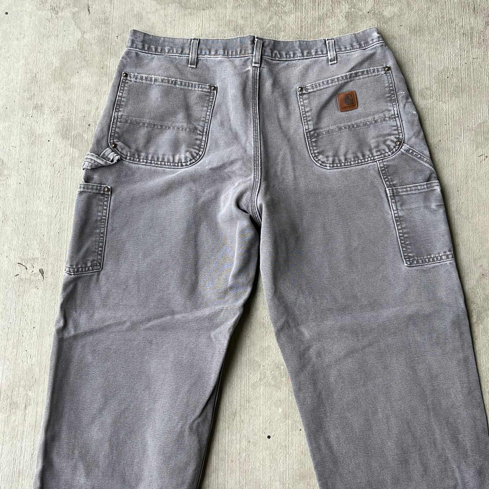 Carhartt × Vintage Carhartt faded gray double knee work wear carpenter pants Size US 35 - 6 Thumbnail