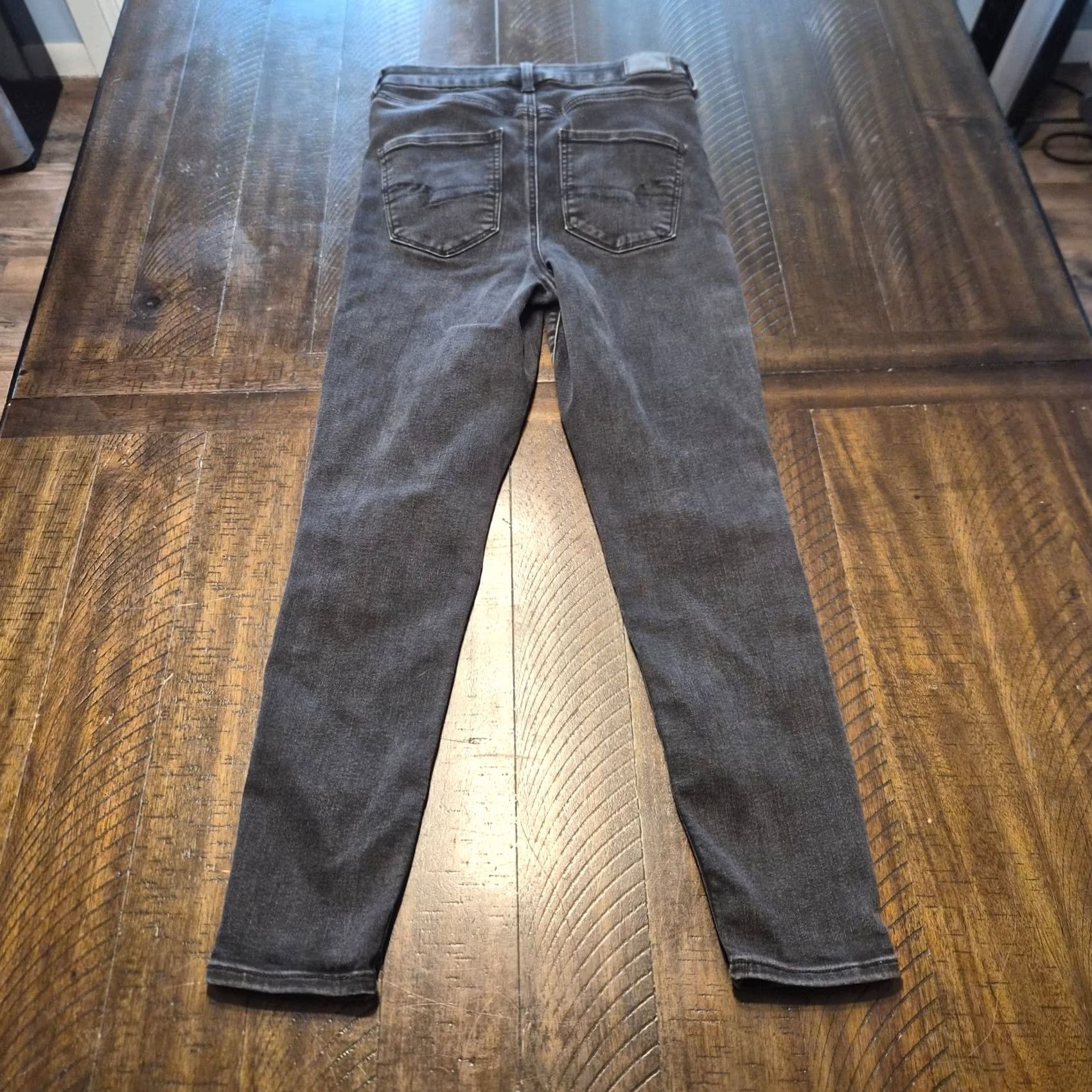 American Eagle Outfitters American Eagle Women Jeans Jegging Black Stretch Short Highest Rise Sz 8 Size 30" / US 8 / IT 44 - 6 Thumbnail