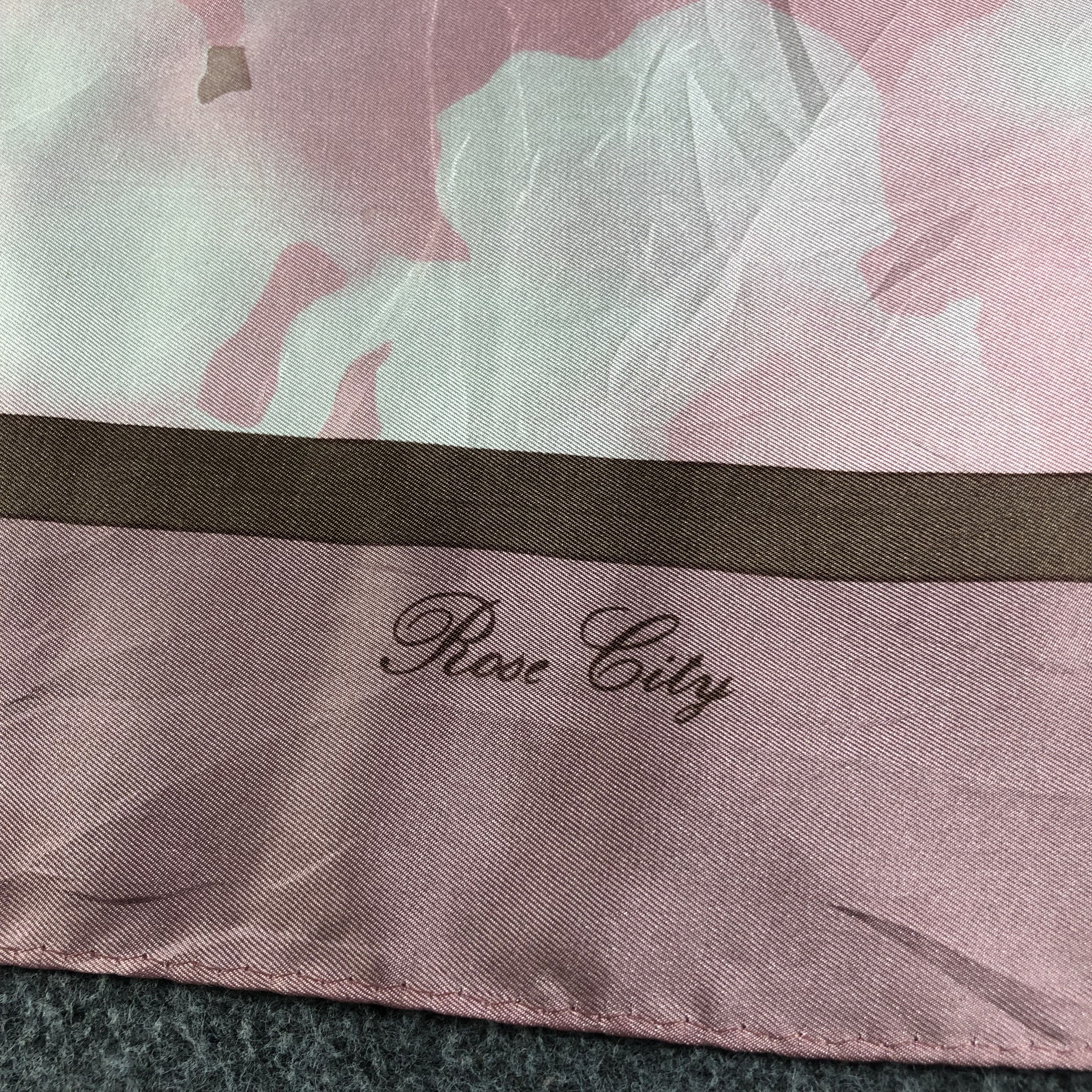 Japanese Brand Rose City Silk Scarf M780 Size ONE SIZE - 3 Thumbnail