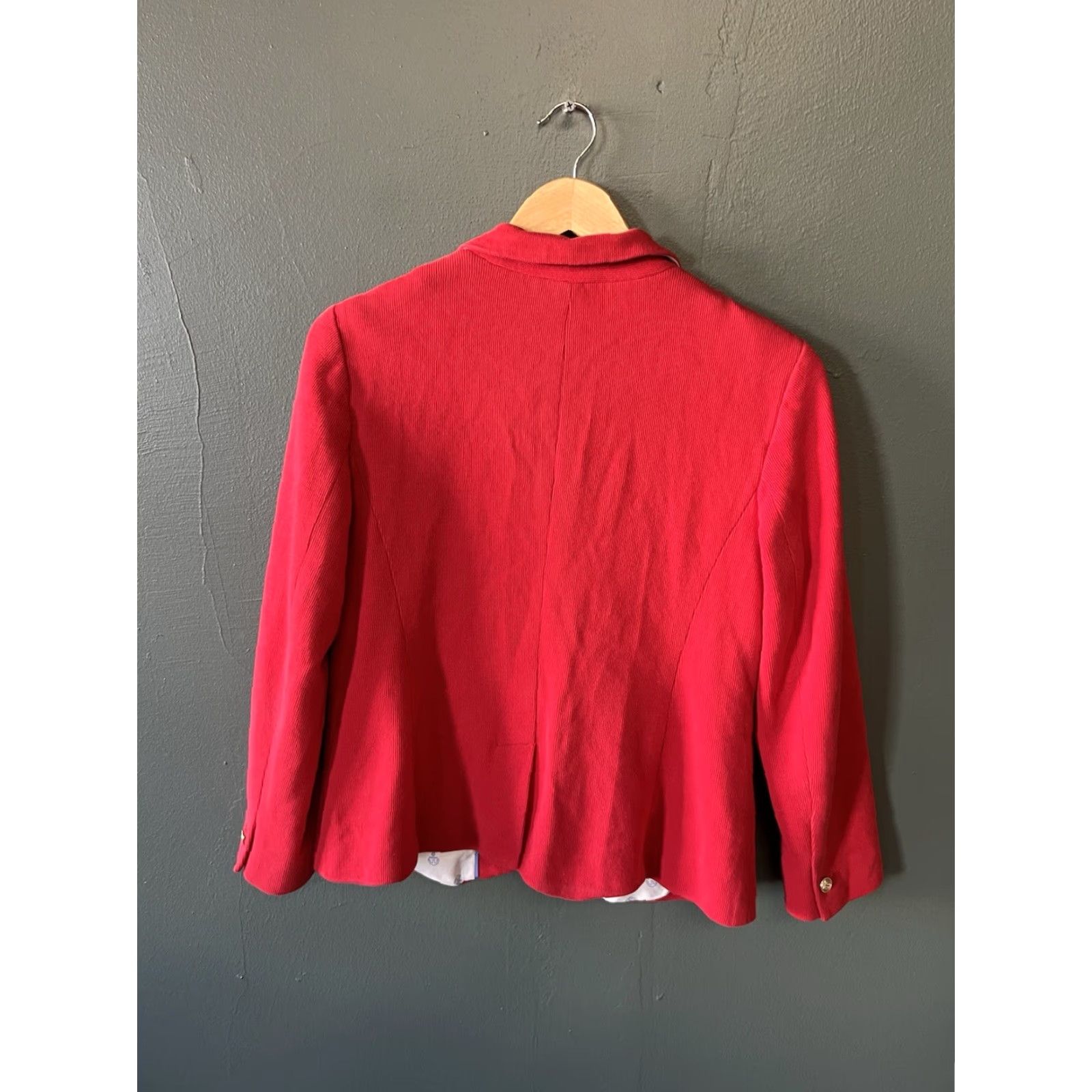Talbots Talbots Womens Red Knit Button Blazer Sweater Cardigan Size 10 Petite Size L / US 10 / IT 46 - 2 Thumbnail