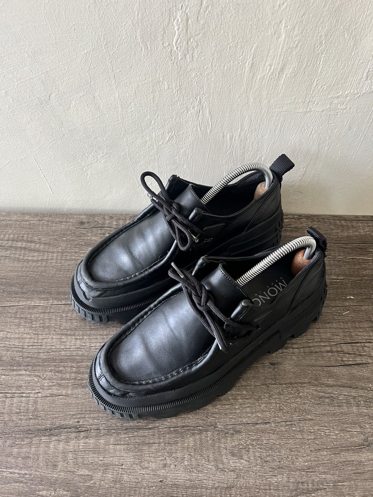 Moncler MONCLER "MON WALLABEE” CHUNKY PLATFORM DERBY LOAFERS Size US 7 / EU 40 - 1 Thumbnail