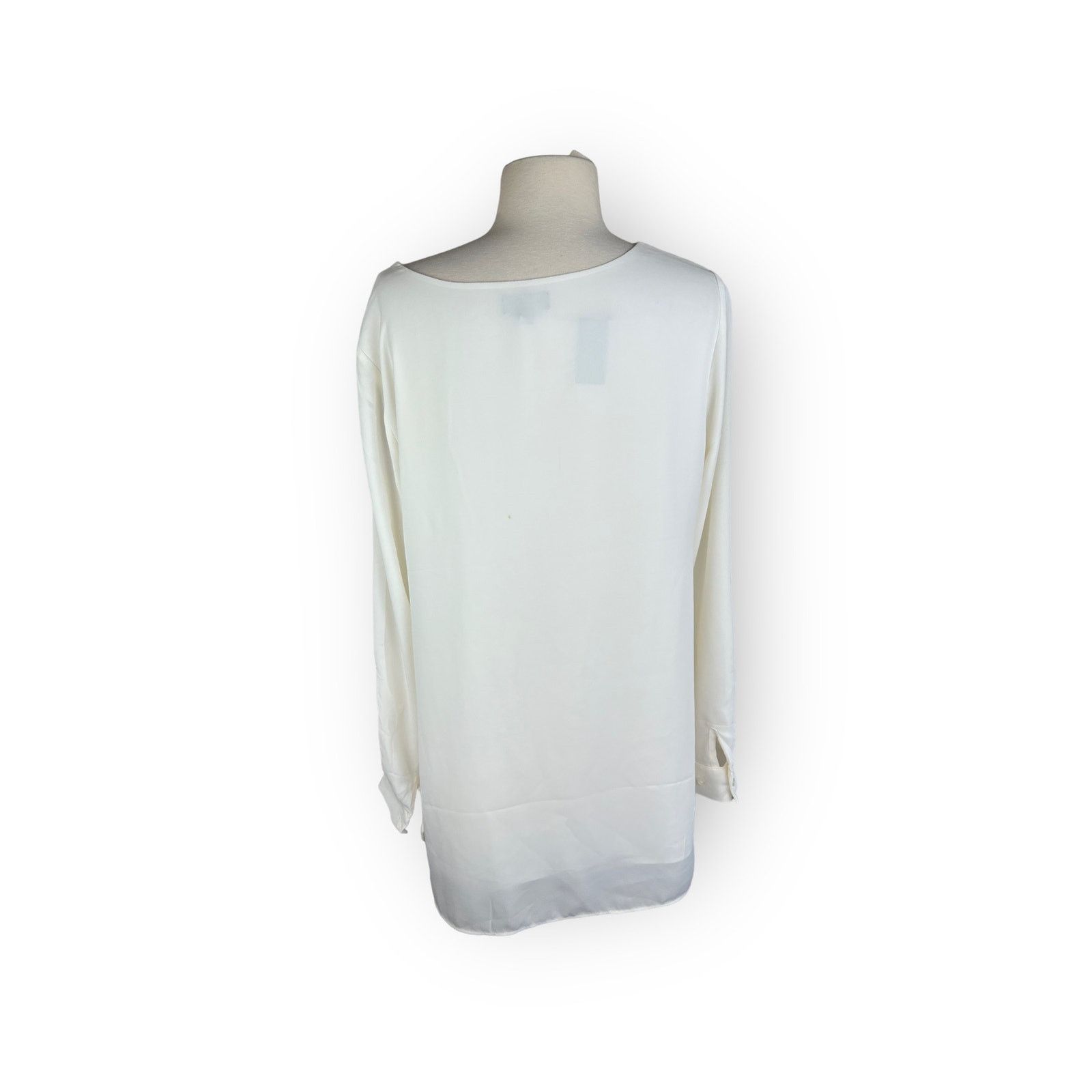 Nordstrom The Limited Cream Tunic Asymmetrical Swing Blouse | Size L / US 10 / IT 46 - 3 Thumbnail