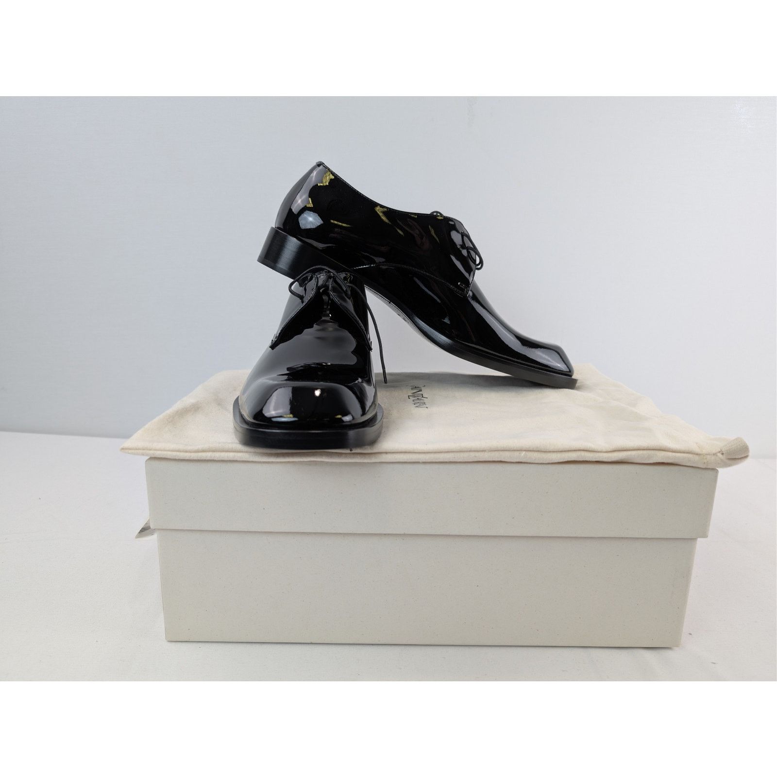 Saint Laurent Paris o1rshd1 Vernice Seta Soft Shoes Boots in Black Size US 9 / EU 42 - 19 Thumbnail