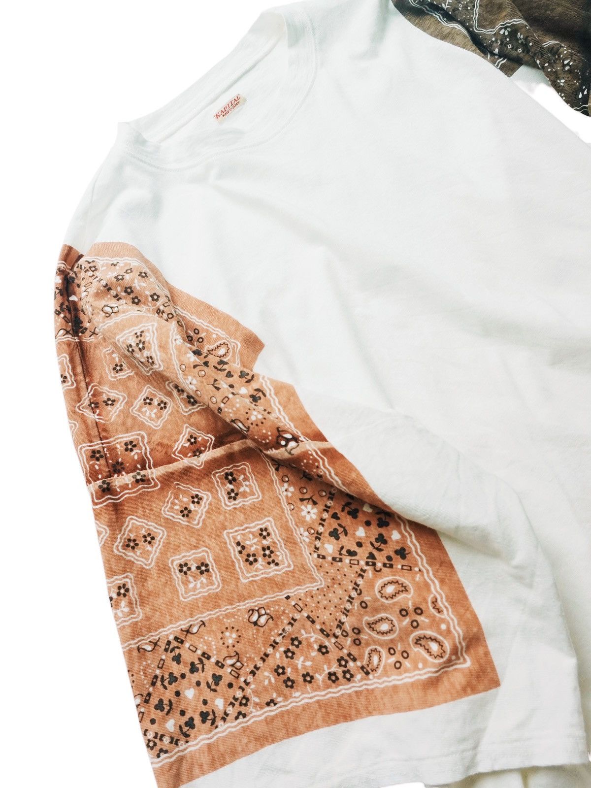 Kapital Kountry Kapital Bandana T Shirt White Brown Size US XL / EU 56 / 4 - 1 Thumbnail