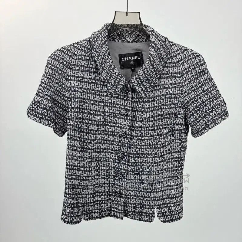 Chanel Chanel Short Sleeve Black Jacket . Size S / US 4 / IT 40 - 1 Thumbnail