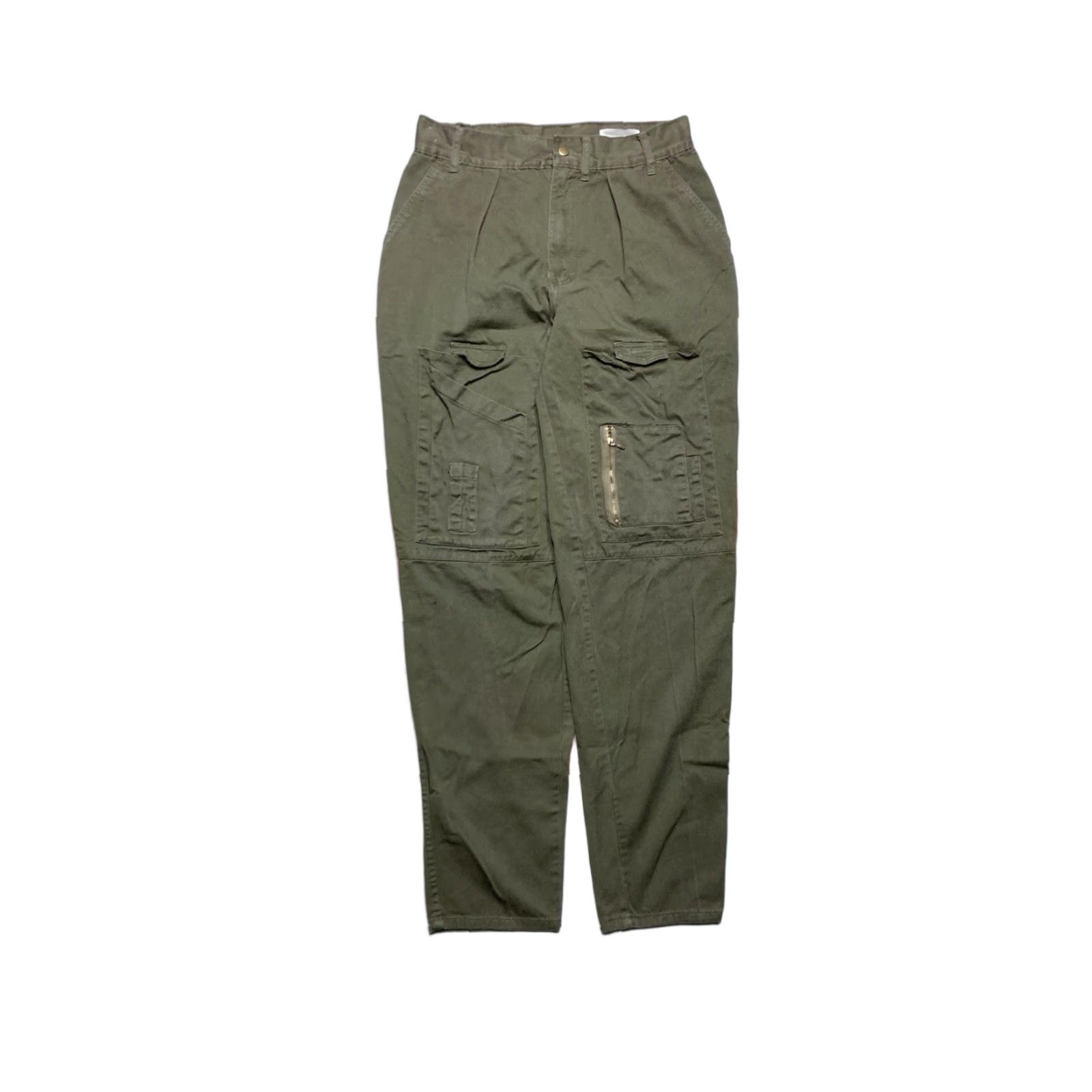 Vintage Vtg Y2K Cargo Pants Baggy Tapered Army Green 30x33 Men Pockets Rescue Pants Size US 30 / EU 46 - 1 Thumbnail