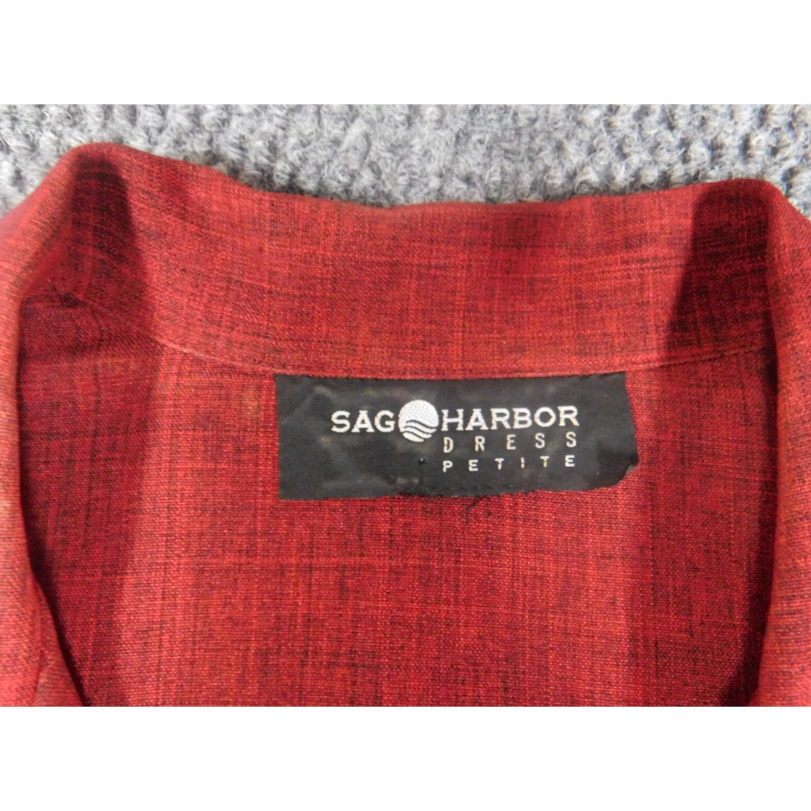 Vintage Sag Harbor Blazer Womens 10P Petites Red Jacket Coat Single-Breasted Four-Button Notch Lapel Tuxedo Size L / US 10 / IT 46 - 4 Thumbnail