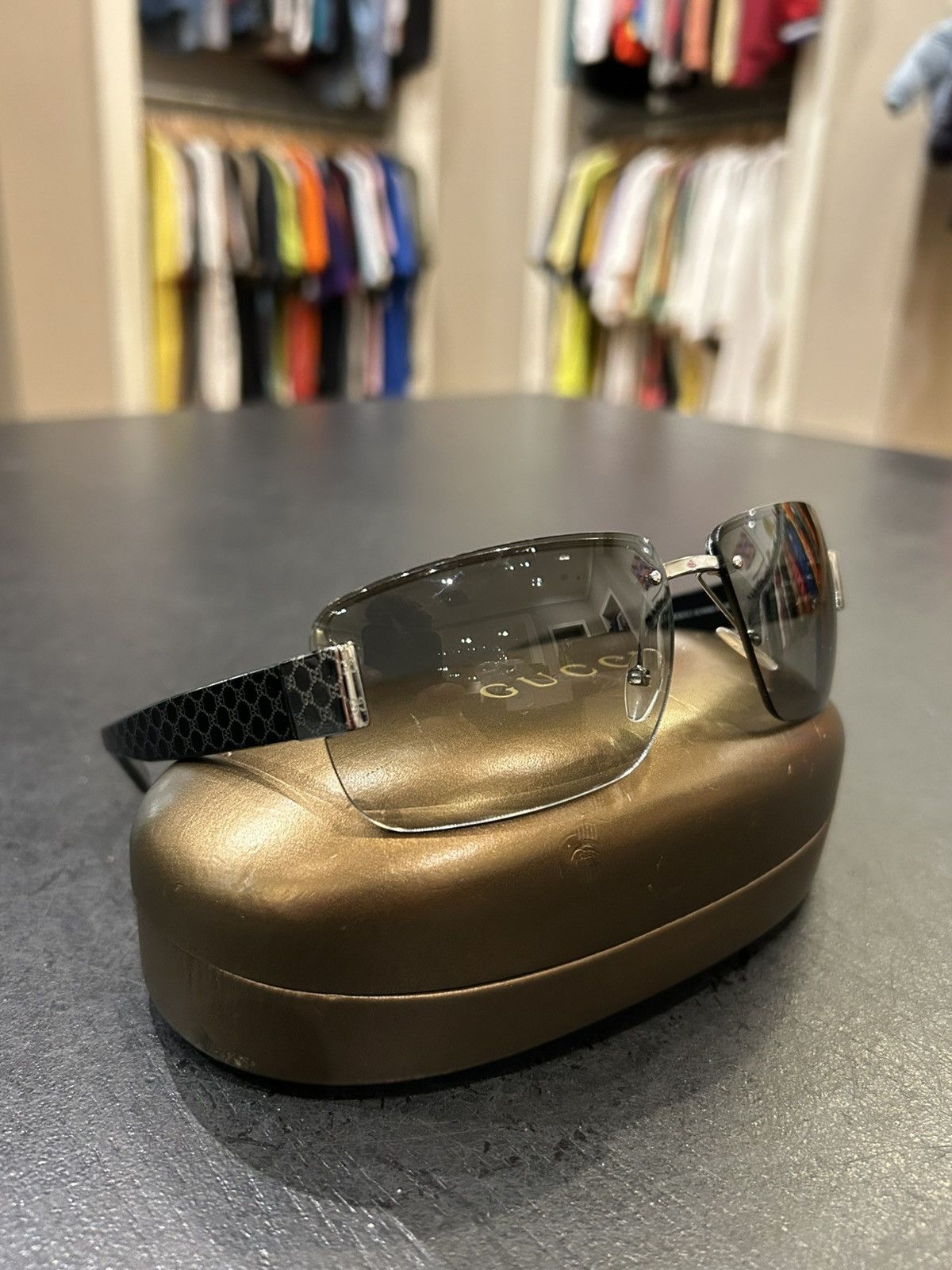 Gucci Gucci Monogram Sunglasses Size ONE SIZE - 3 Thumbnail