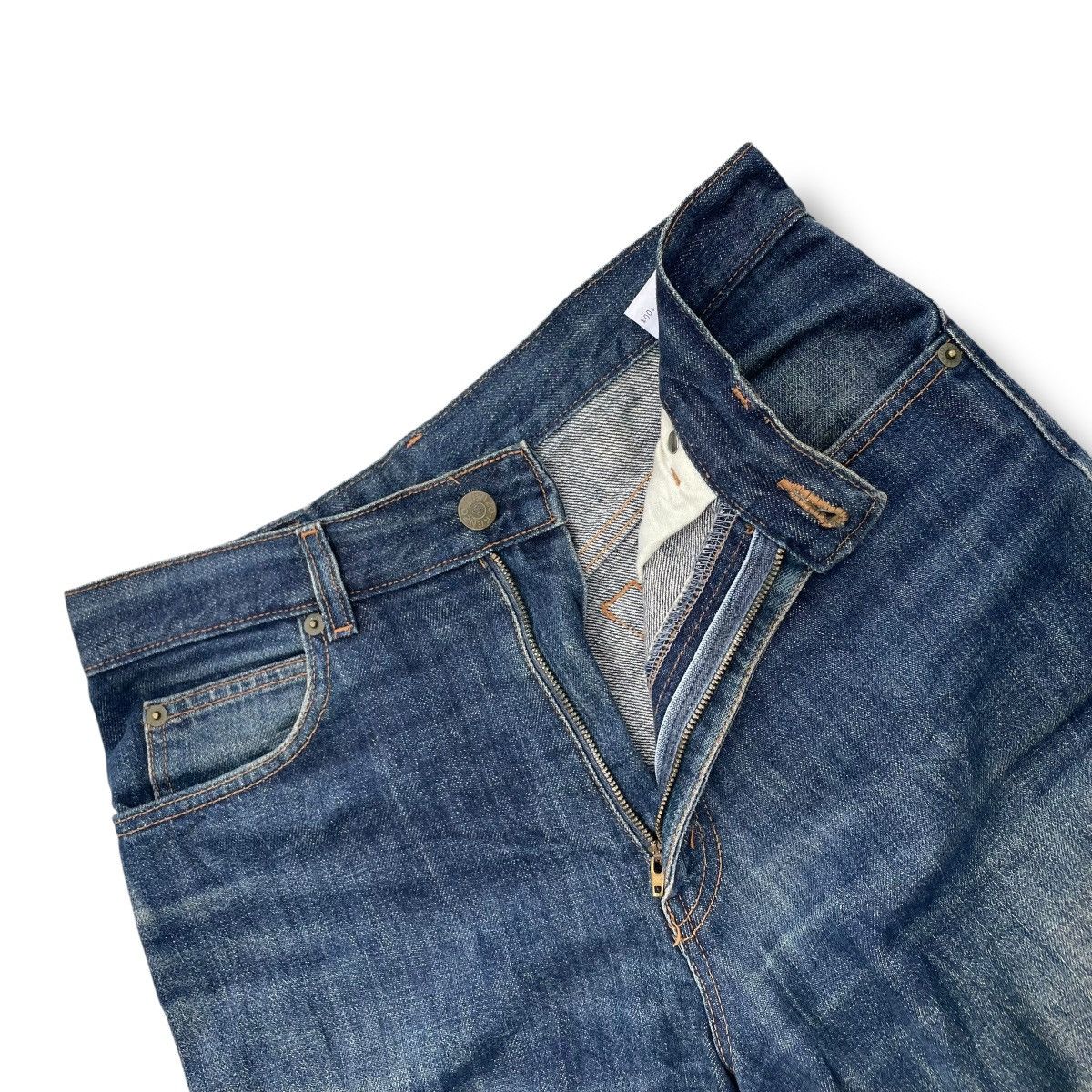 Kenzo 🇯🇵 VINTAGE KENZO WASHED DISTRESSED DENIM PANTS Size US 29 - 9 Thumbnail