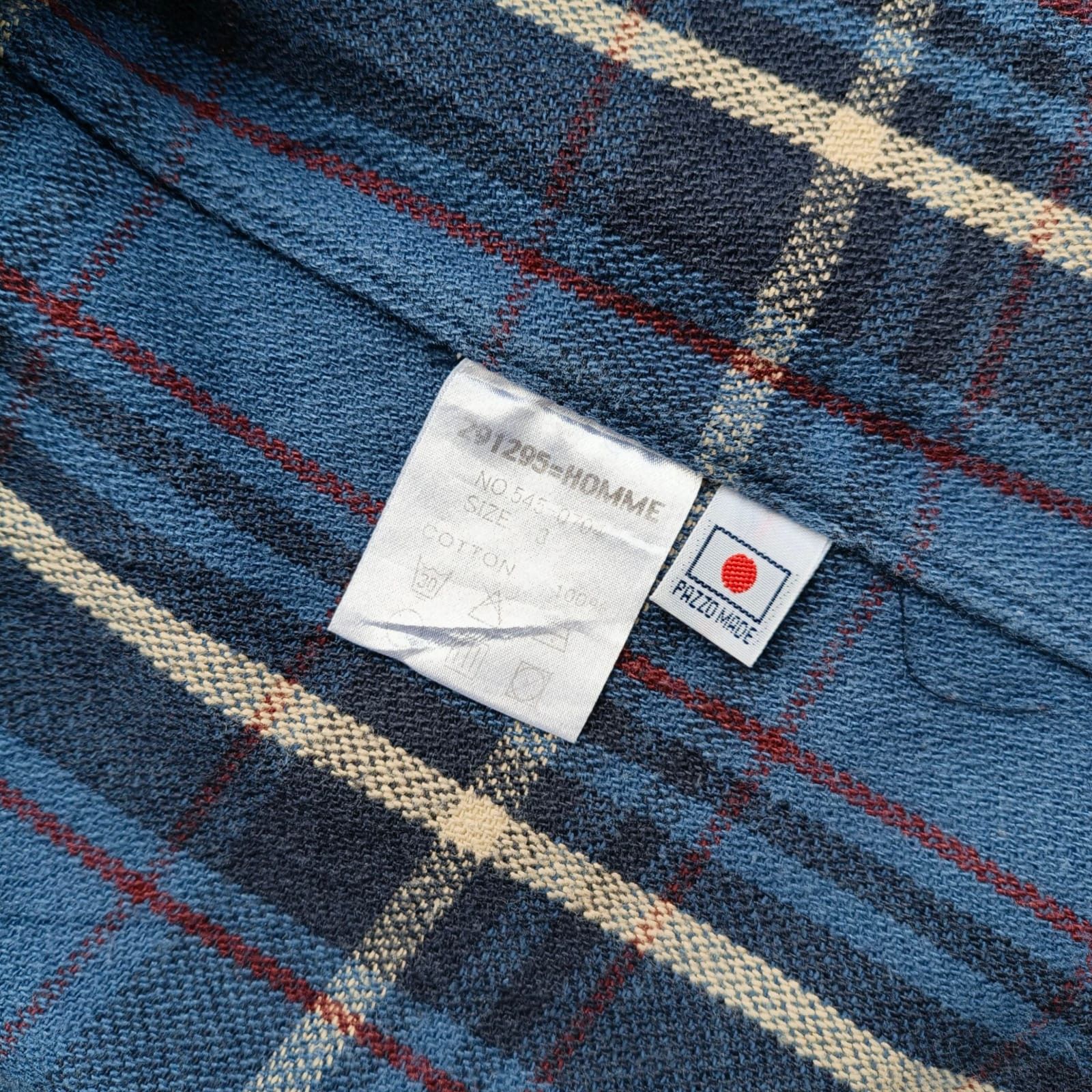 291295=Homme 291295=HOMME Heavyweight Plaid Flannel Shirt Size US L / EU 52-54 / 3 - 7 Thumbnail