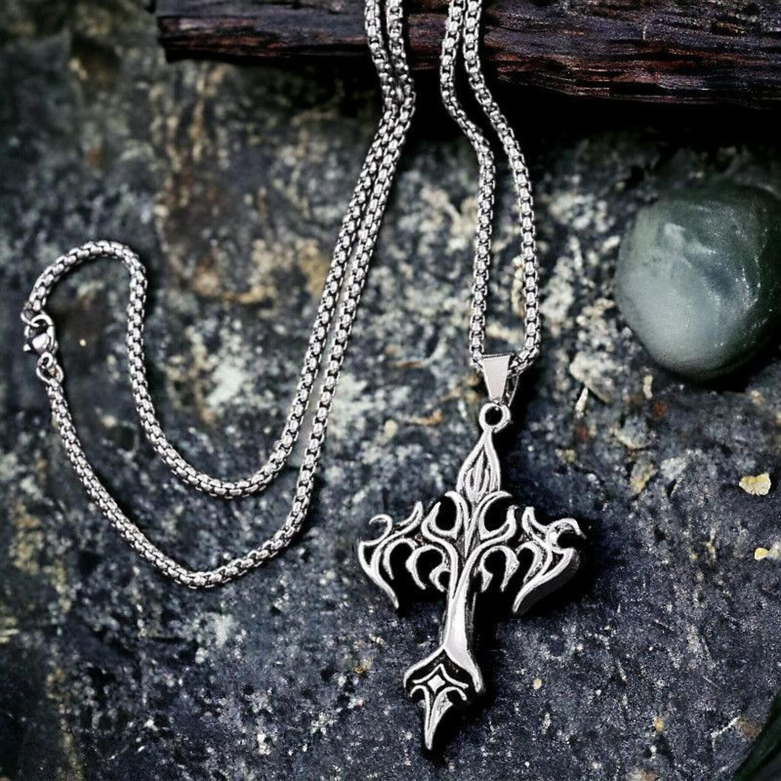 Jewelry Victorian Cross Silver Plated Ring Size ONE SIZE - 5 Thumbnail