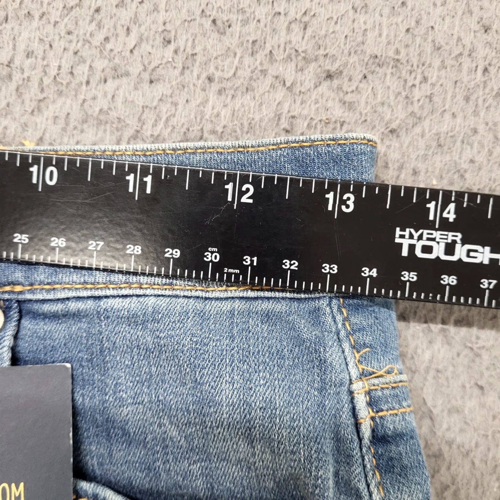 Vintage Indigo Rein Jeans Womens 5/26 Med Blue Wash Distressed High Rise Crop Jeans 5/26 Slim Blue 90s City College Womens Size 27" / US 4 / IT 40 - 6 Thumbnail
