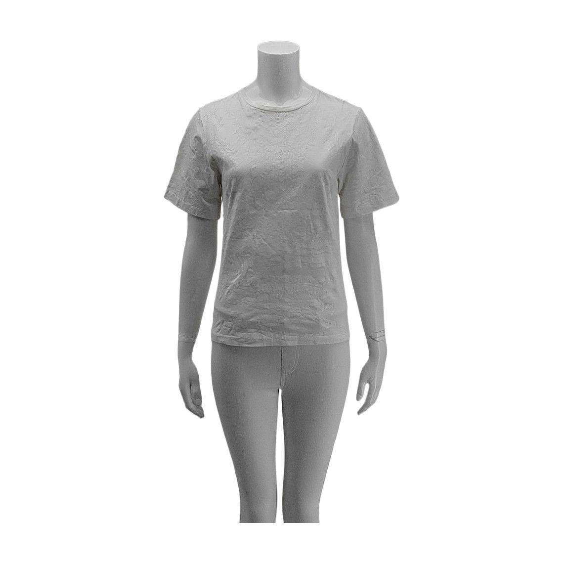 Balenciaga Balenciaga Textured Cotton T-Shirt White XS Size XS / US 0-2 / IT 36-38 - 1 Thumbnail