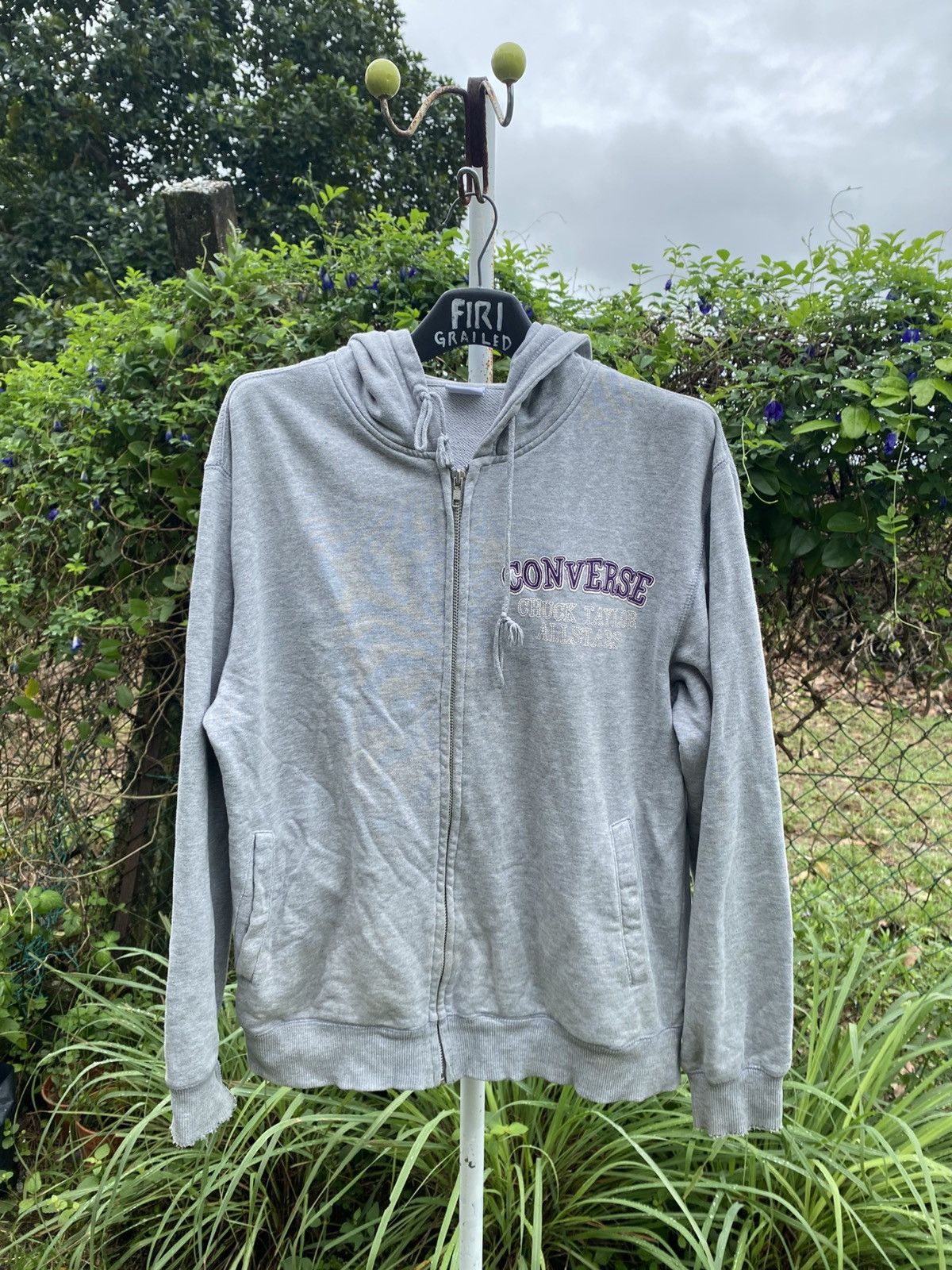 Converse × Vintage Vintage Converse All Star Zipper Hoodie Size US L / EU 52-54 / 3 - 2 Thumbnail