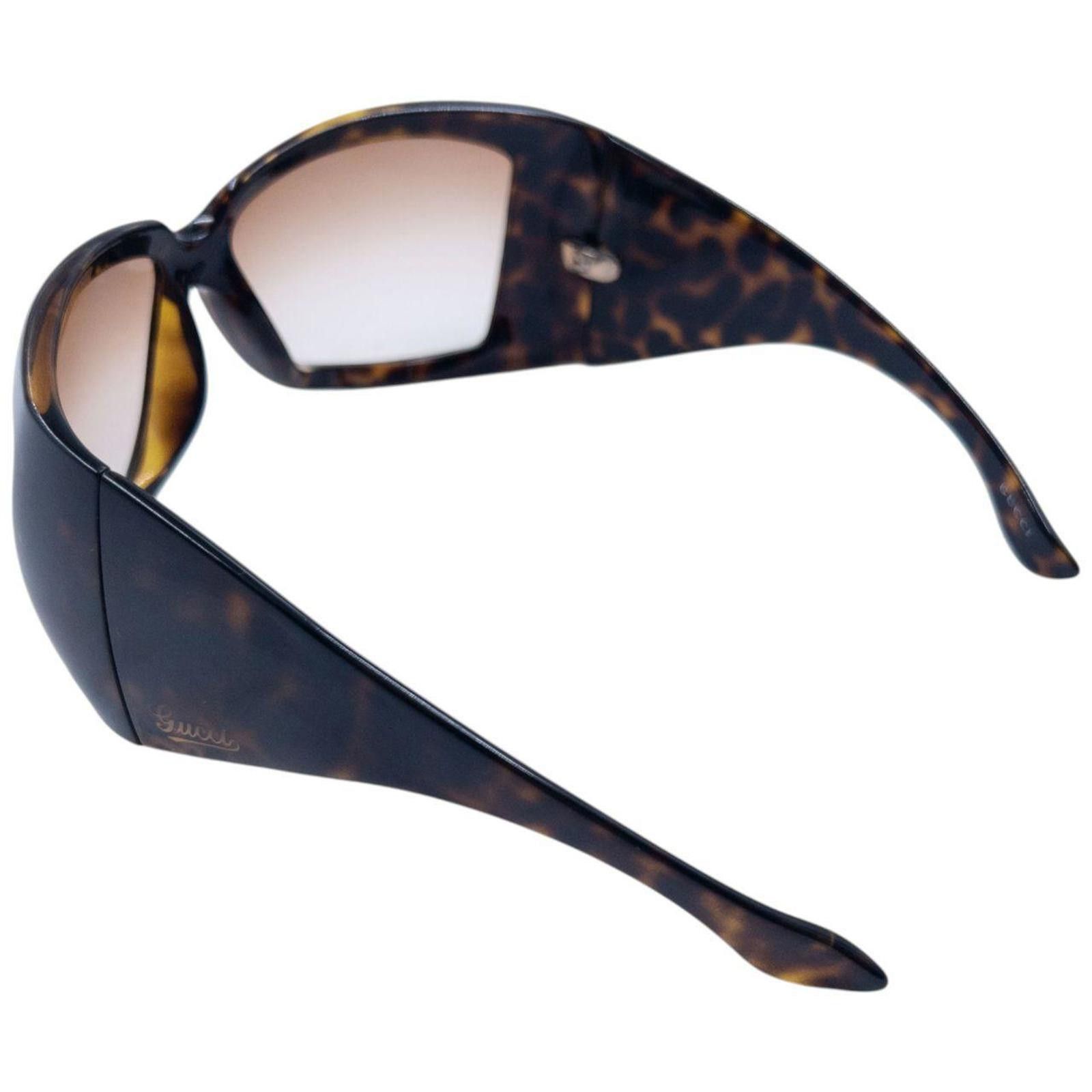 Gucci Vintage Gucci Oversized Tortoise Shell Sunglasses Size ONE SIZE - 4 Thumbnail