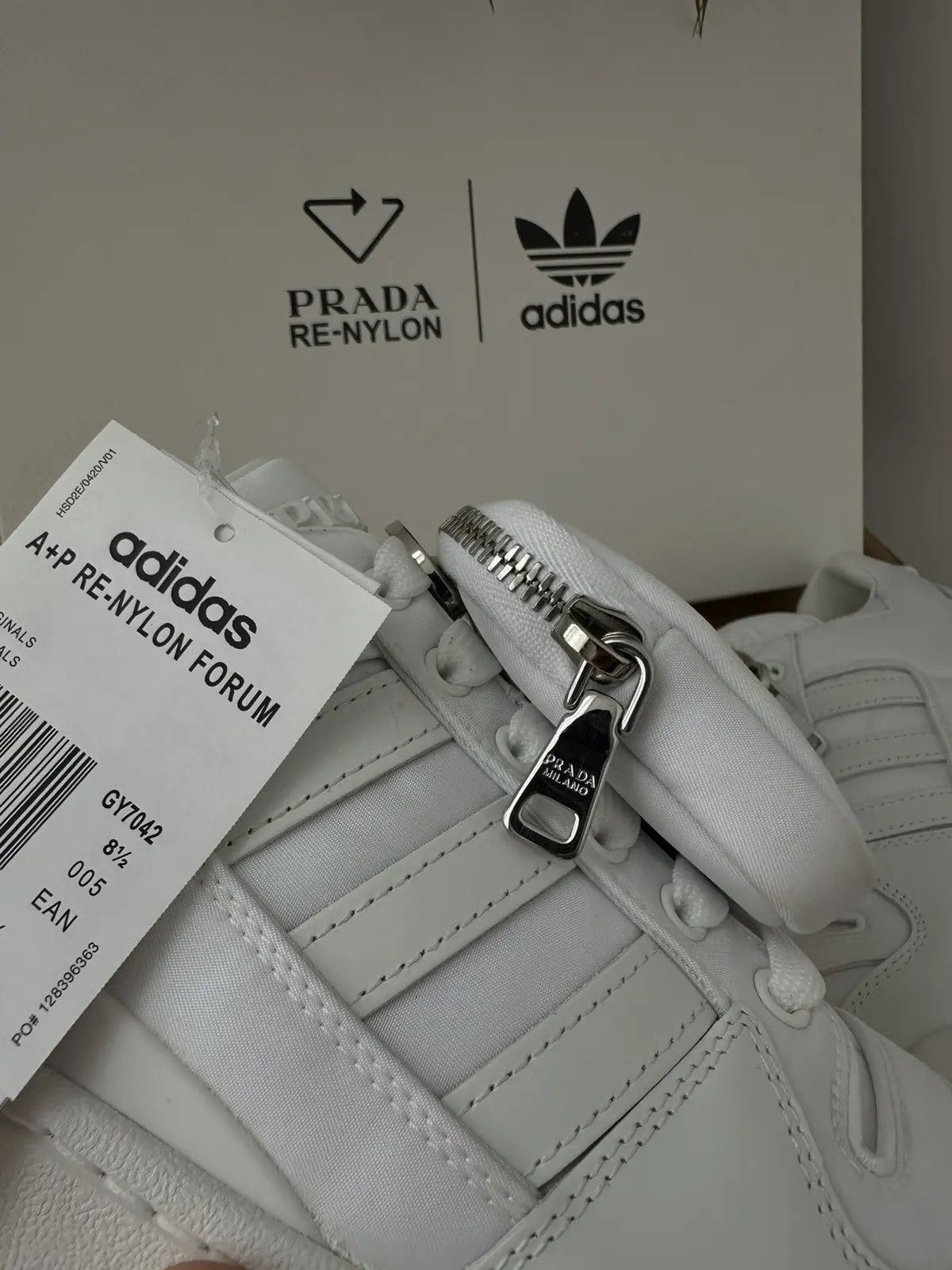 Prada Vintage Prada-Adidas Re-Nylon White Mens Sneakers Size US 9 / EU 42 - 7 Thumbnail