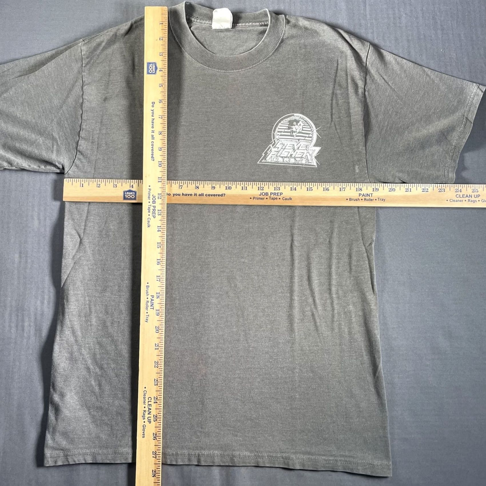 Vintage VINTAGE Steve Fisher Karate Shirt Mens L Gray Panther Tee 90s(?: Martial Arts, Graphic Print, Back Graphic) Size US L / EU 52-54 / 3 - 6 Thumbnail