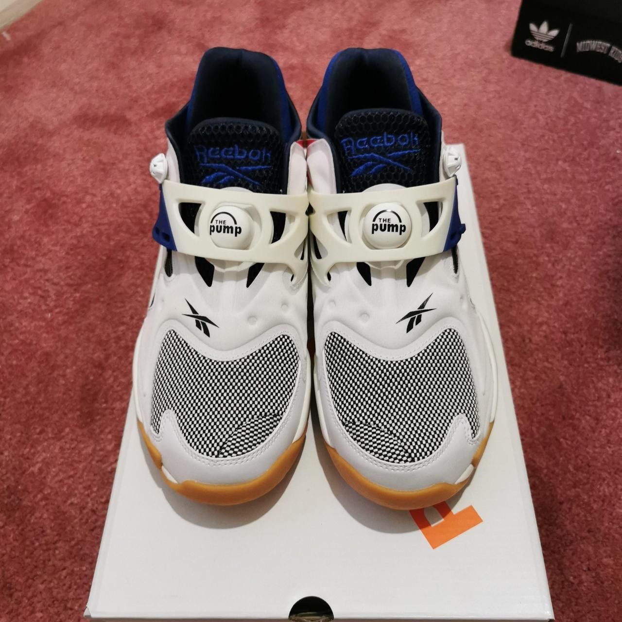 Reebok Reebok Pump Court Trainers - Size UK 7 / US 8 Navy Red White Size US 8 / EU 41 - 1 Thumbnail