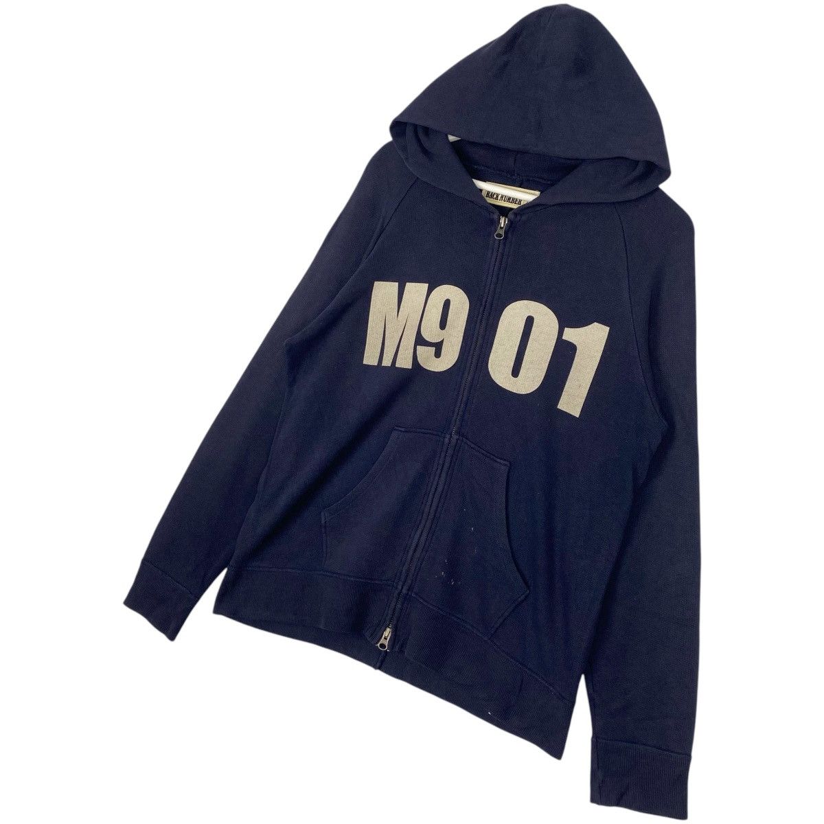 Vintage Vintage Japanese Brand Back Number Full Zip Hoodie Sweater Size US M / EU 48-50 / 2 - 2 Thumbnail